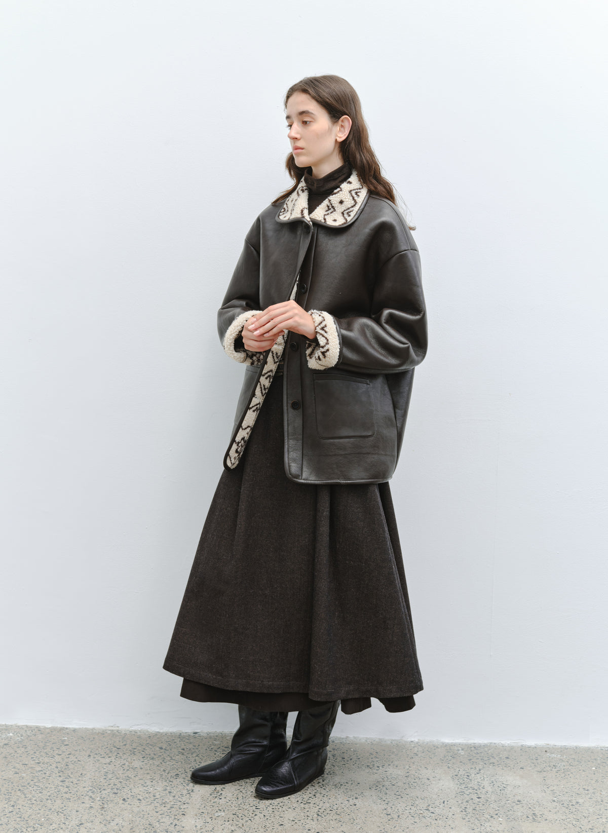 LAYERED FLARE WARM SKIRT