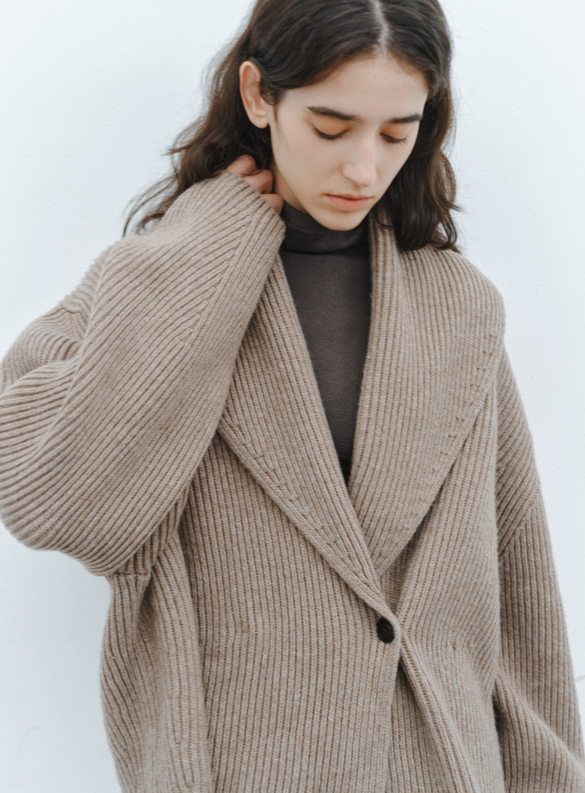 CHUNKY RIB KNIT JACKET