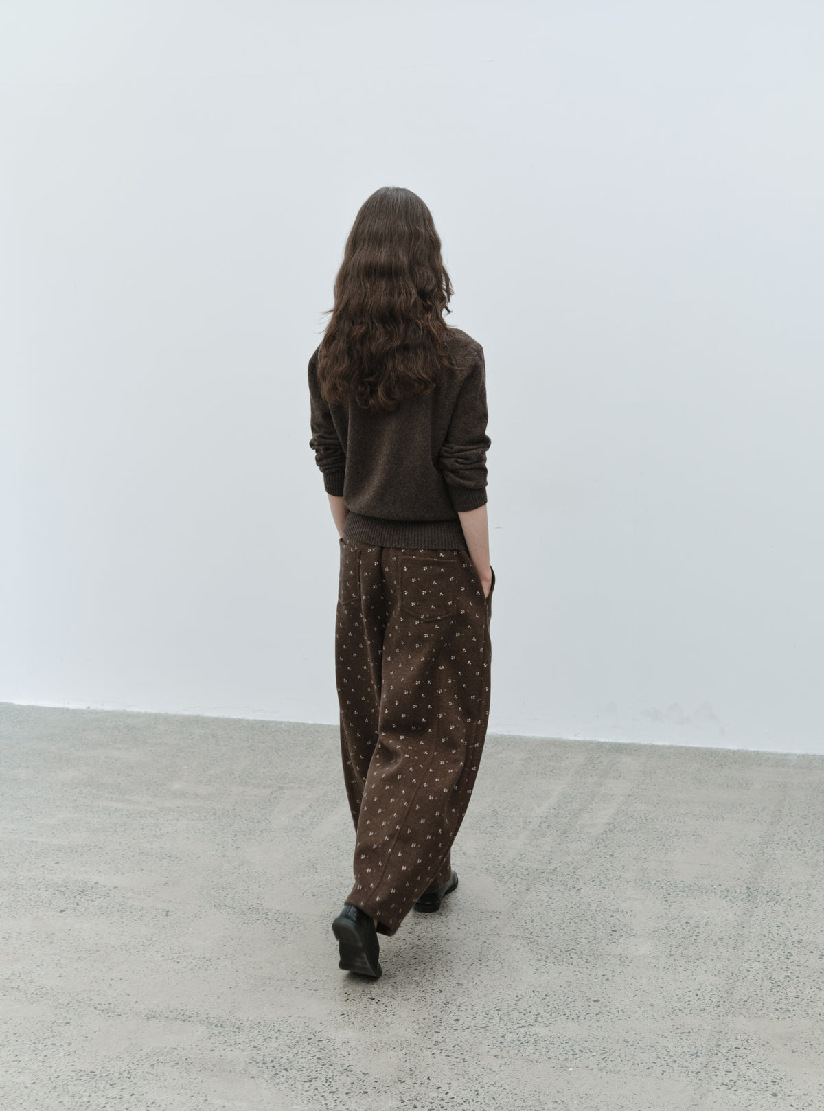 BUTTON HEM COWL SWEATER