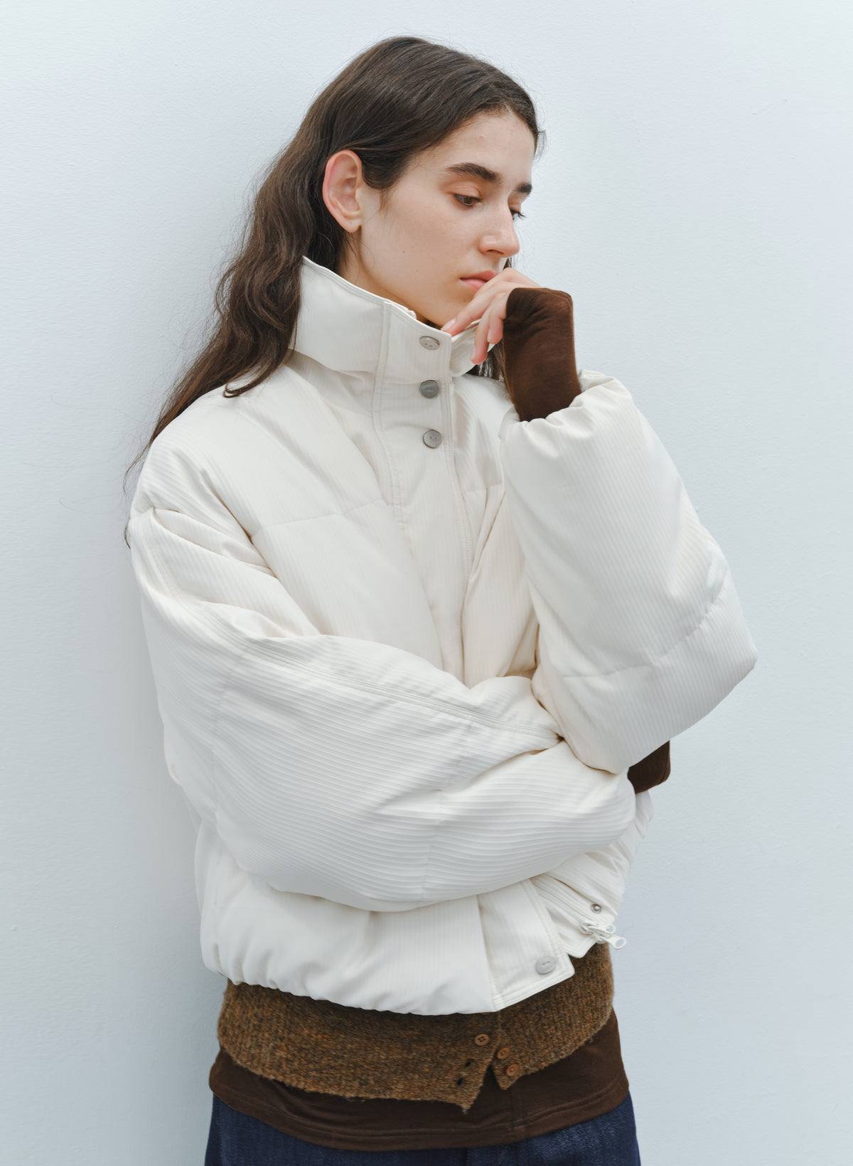 STAND COLLAR SHORT DOWN