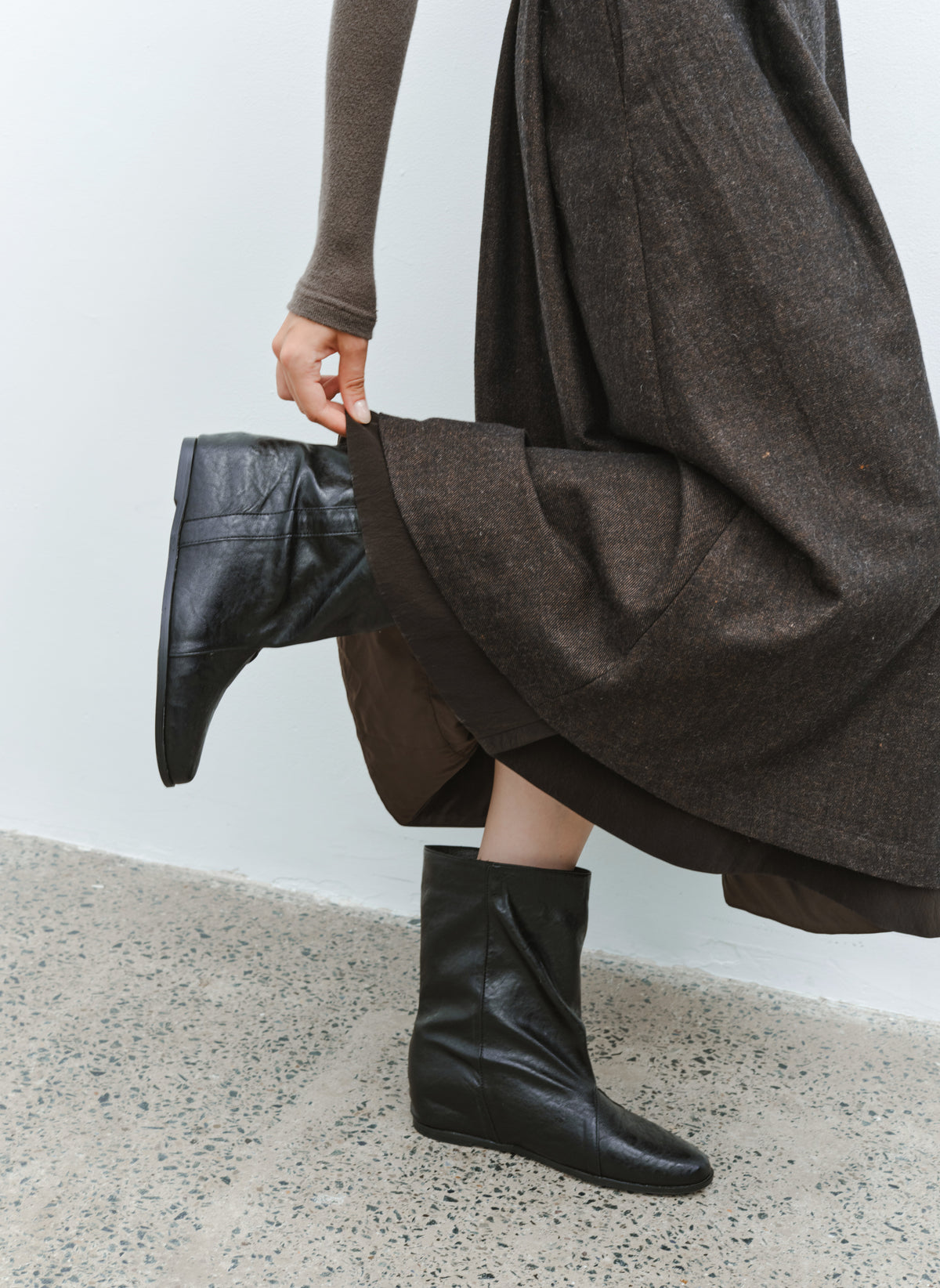 LAYERED FLARE WARM SKIRT