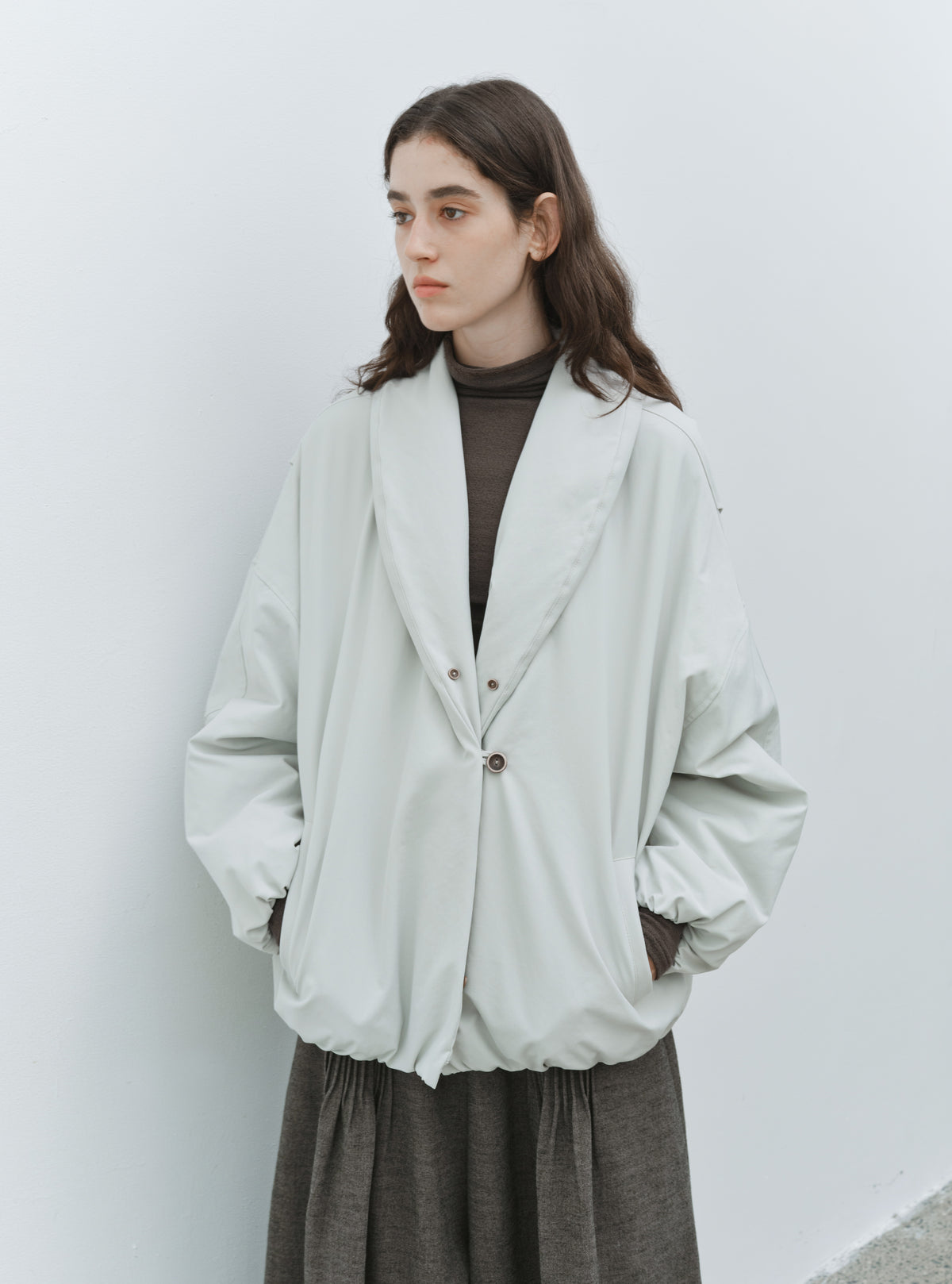 FUR LAPEL VOLUME BLOUSON