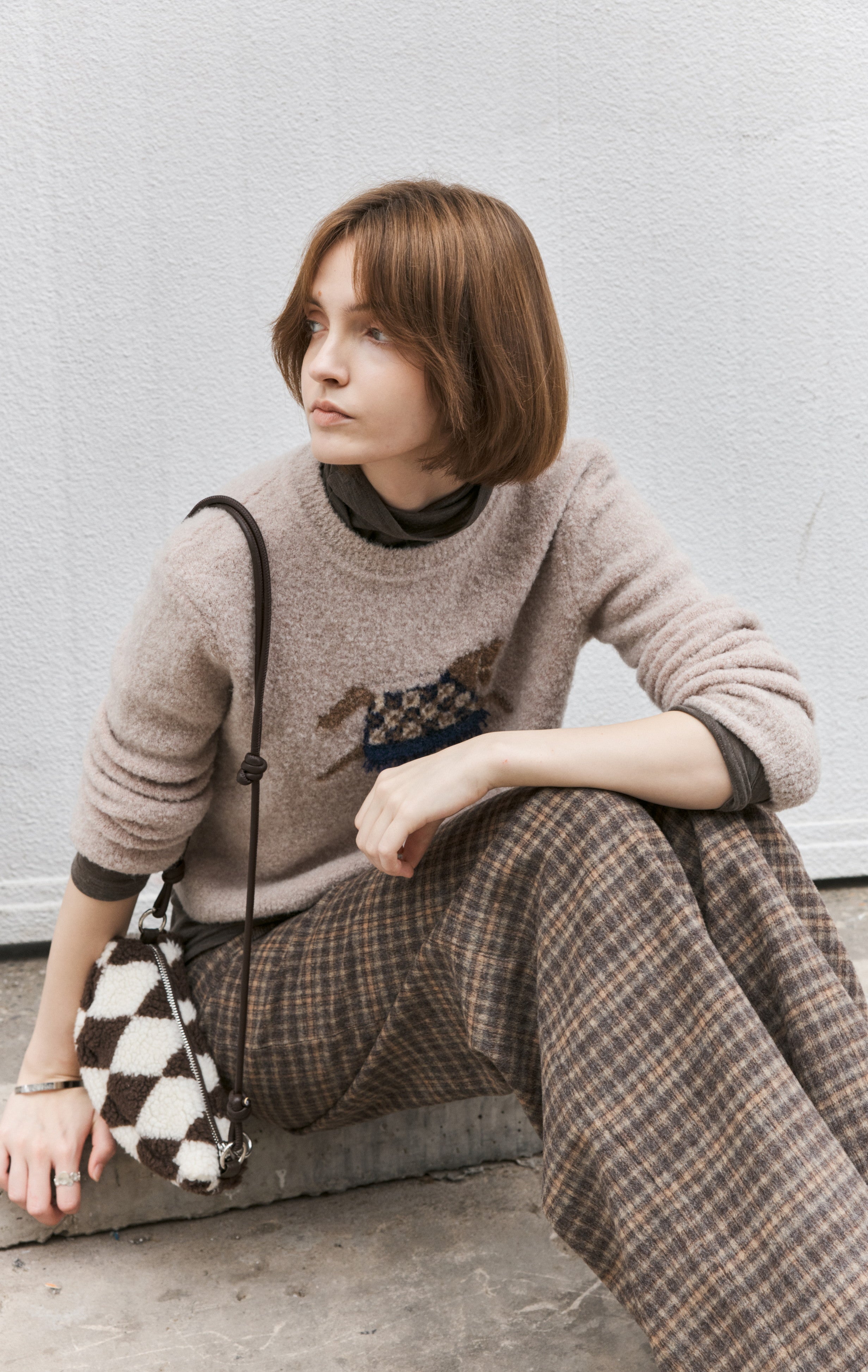 TASSEL PONY JACQUARD SWEATER / タッセルポニージャガードセーター