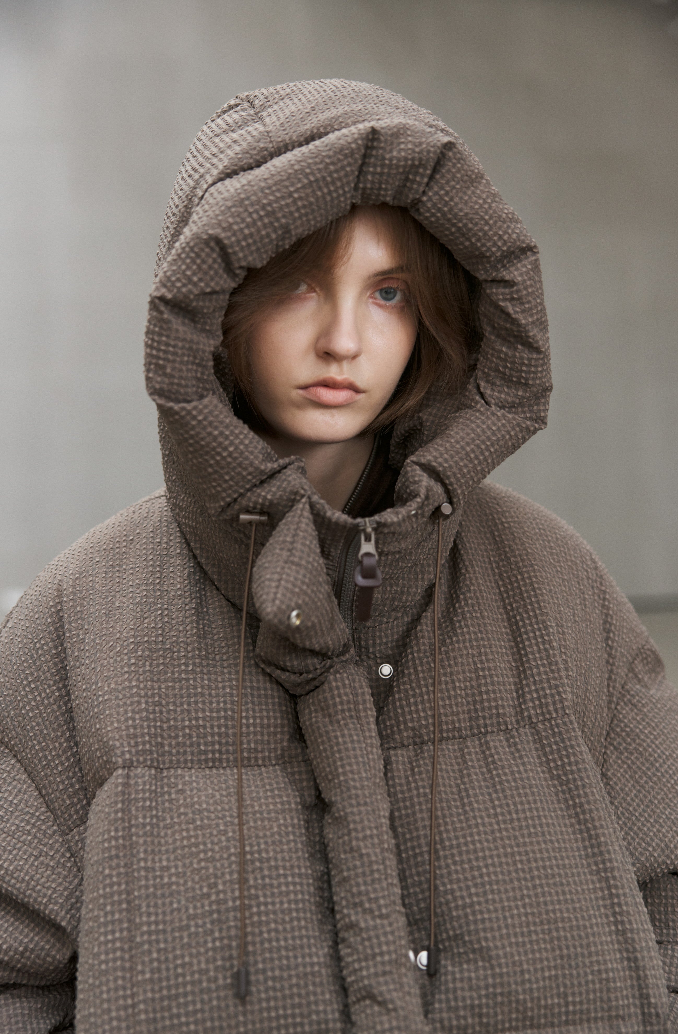 PUFF TEXTURE HOODED DOWN / 퍼프 텍스처 푸드 다운