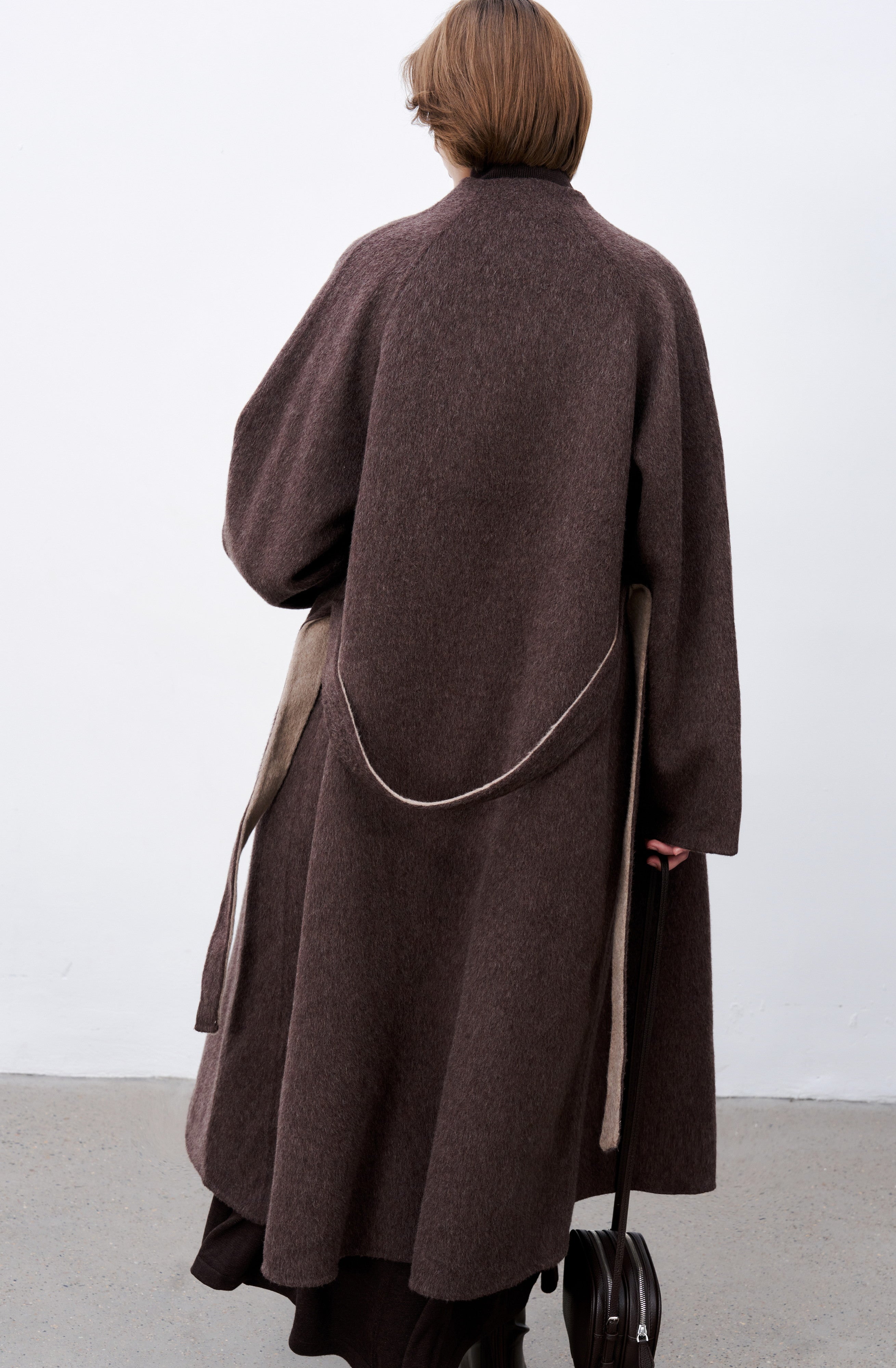WRAP LAPEL WOOL COAT / ラップラペルウールコート