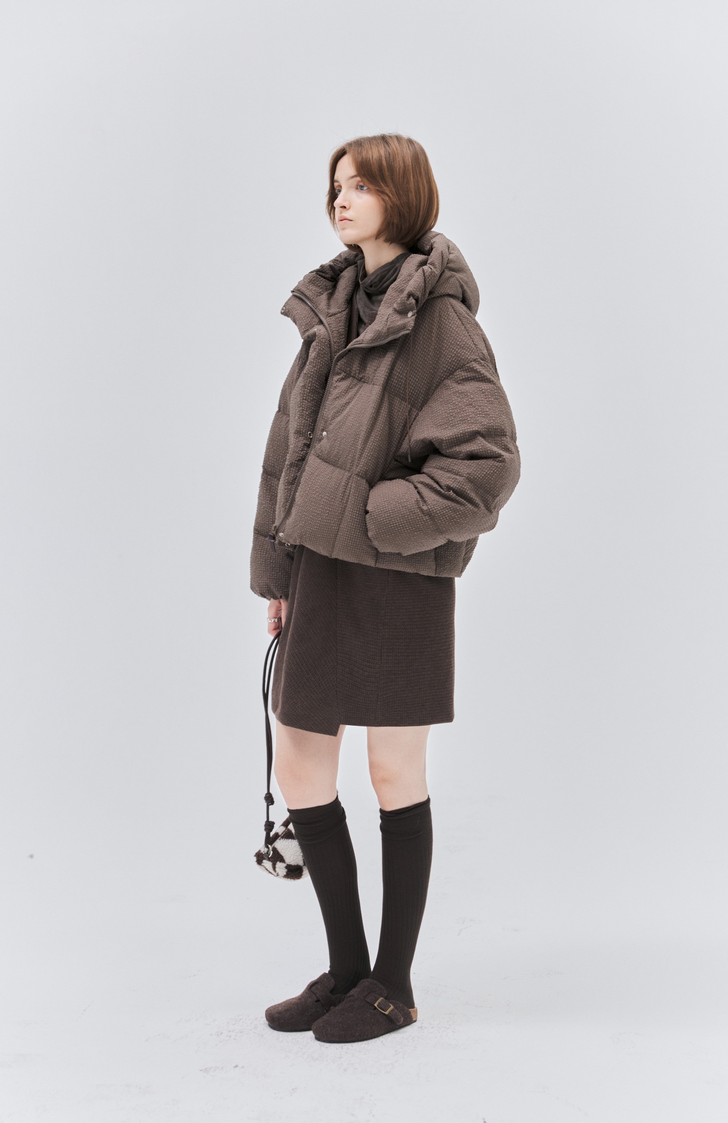 PUFF TEXTURE HOODED DOWN / 퍼프 텍스처 푸드 다운