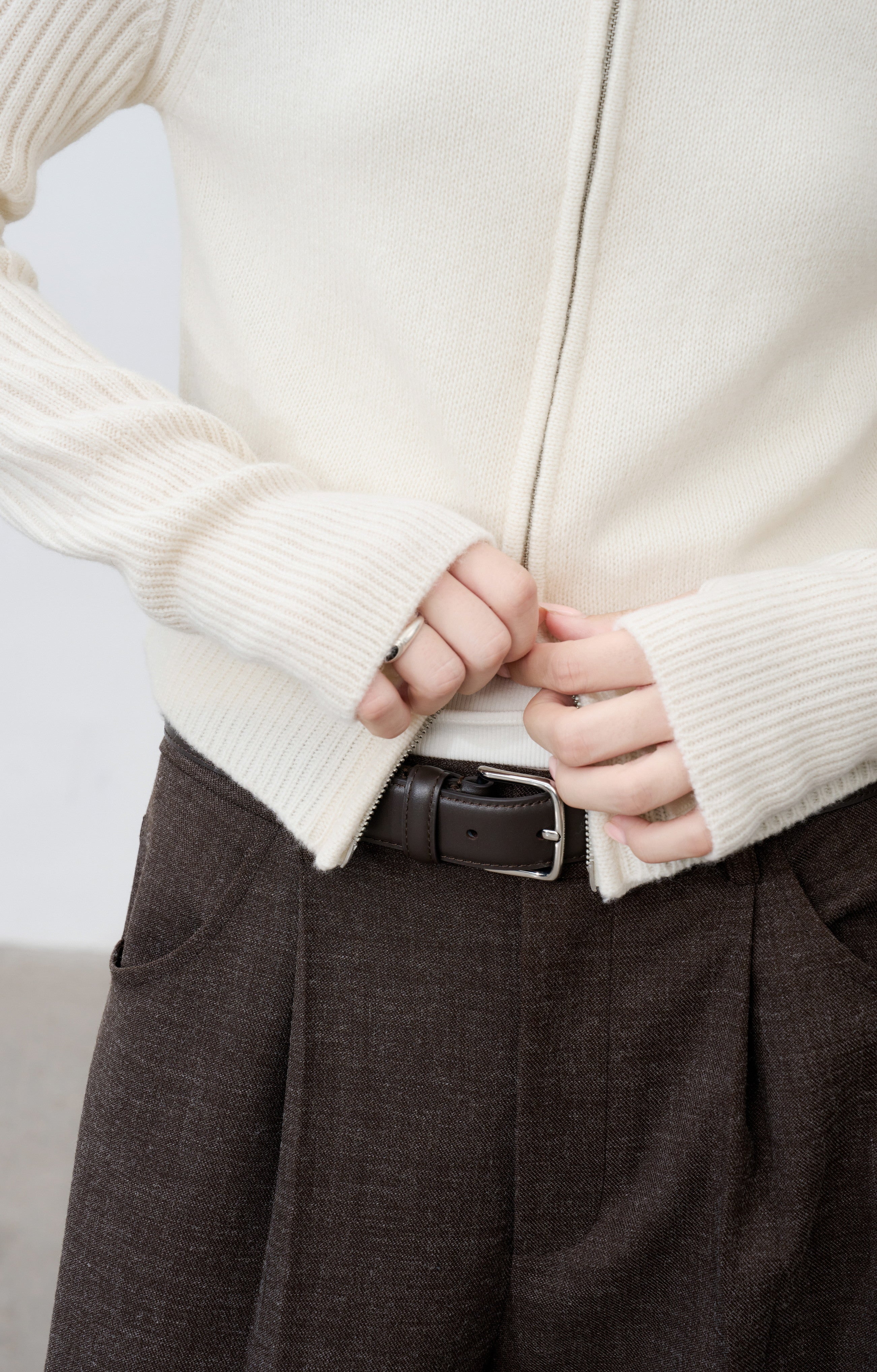 ZIP FIT WOOL CARDIGAN / ジップフィットウールカーディガン