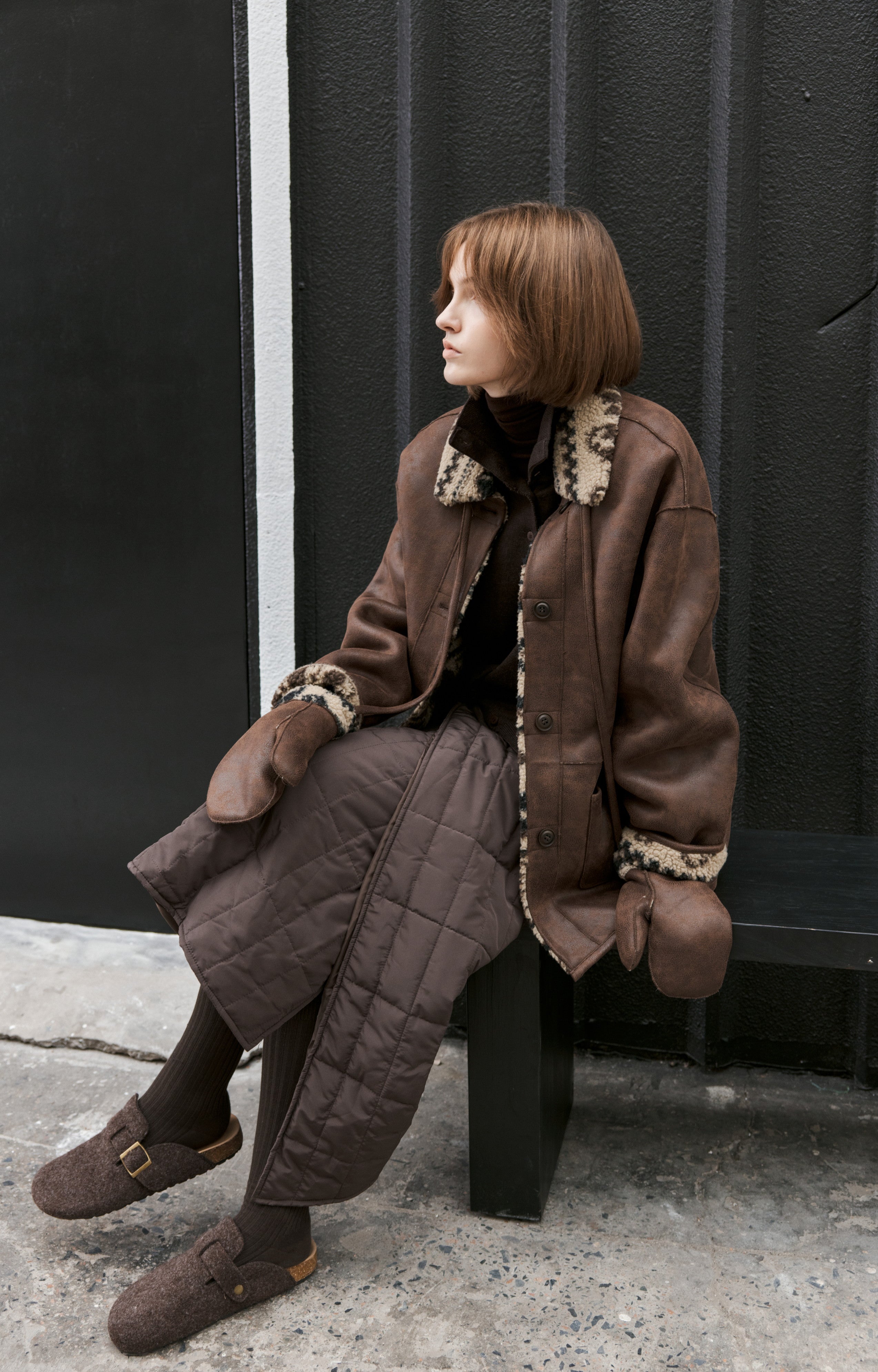 FAIR ISLE LEATHER JACKET＆GLOVE / フェアアイルレザージャケット＆手袋