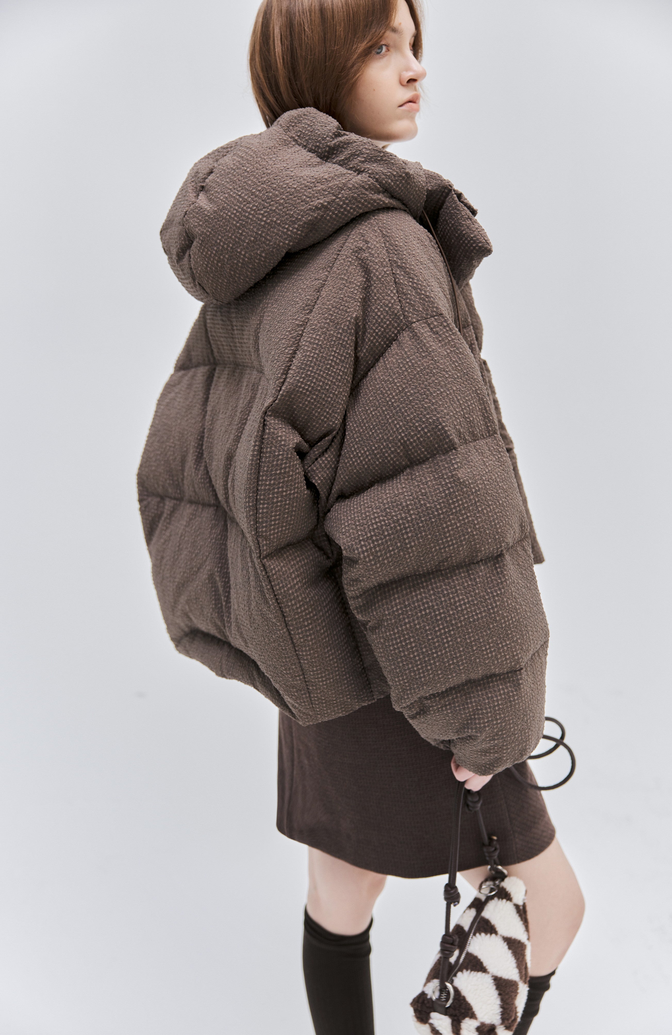 PUFF TEXTURE HOODED DOWN / 퍼프 텍스처 푸드 다운