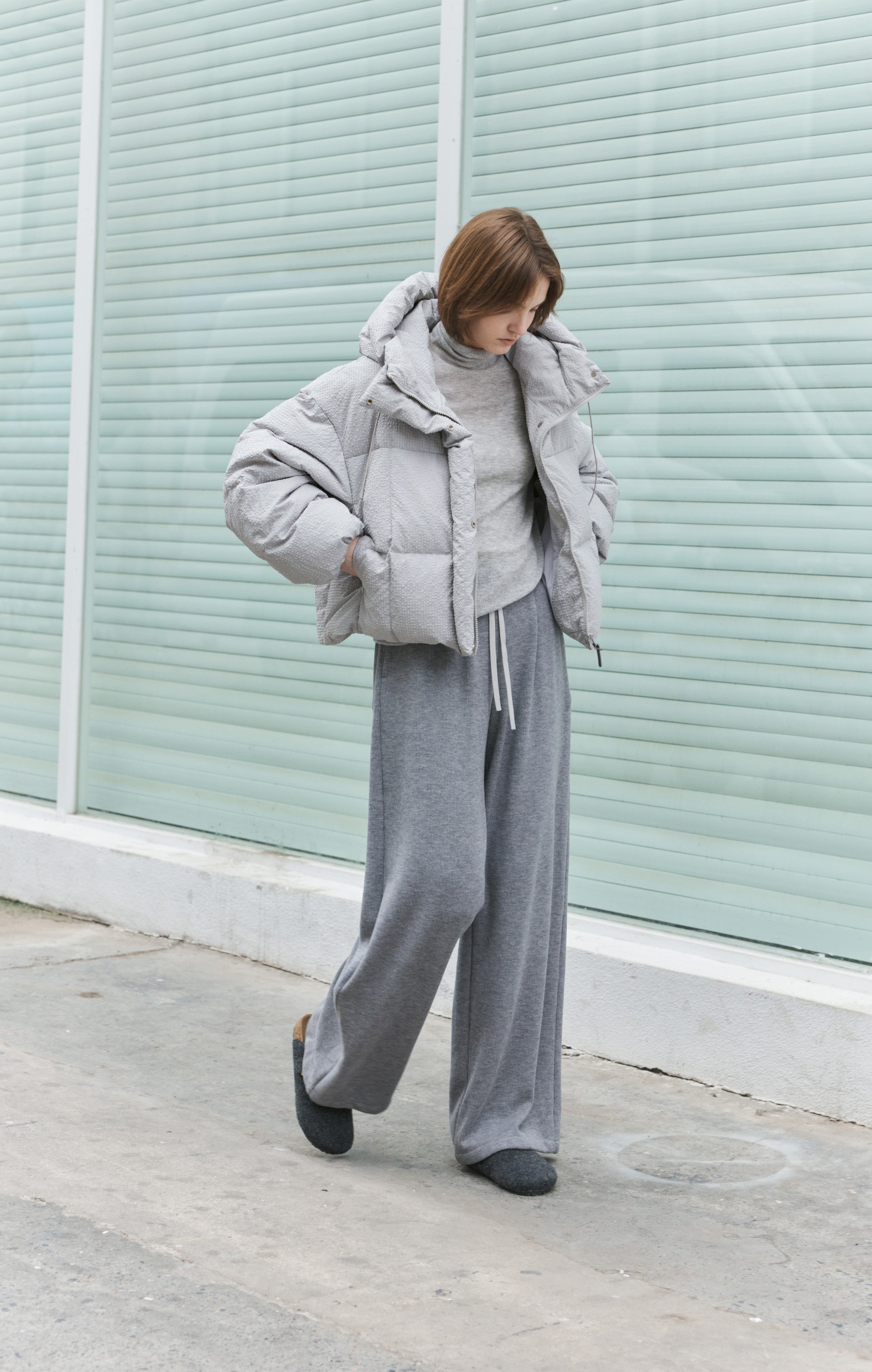 PUFF TEXTURE HOODED DOWN / 퍼프 텍스처 푸드 다운