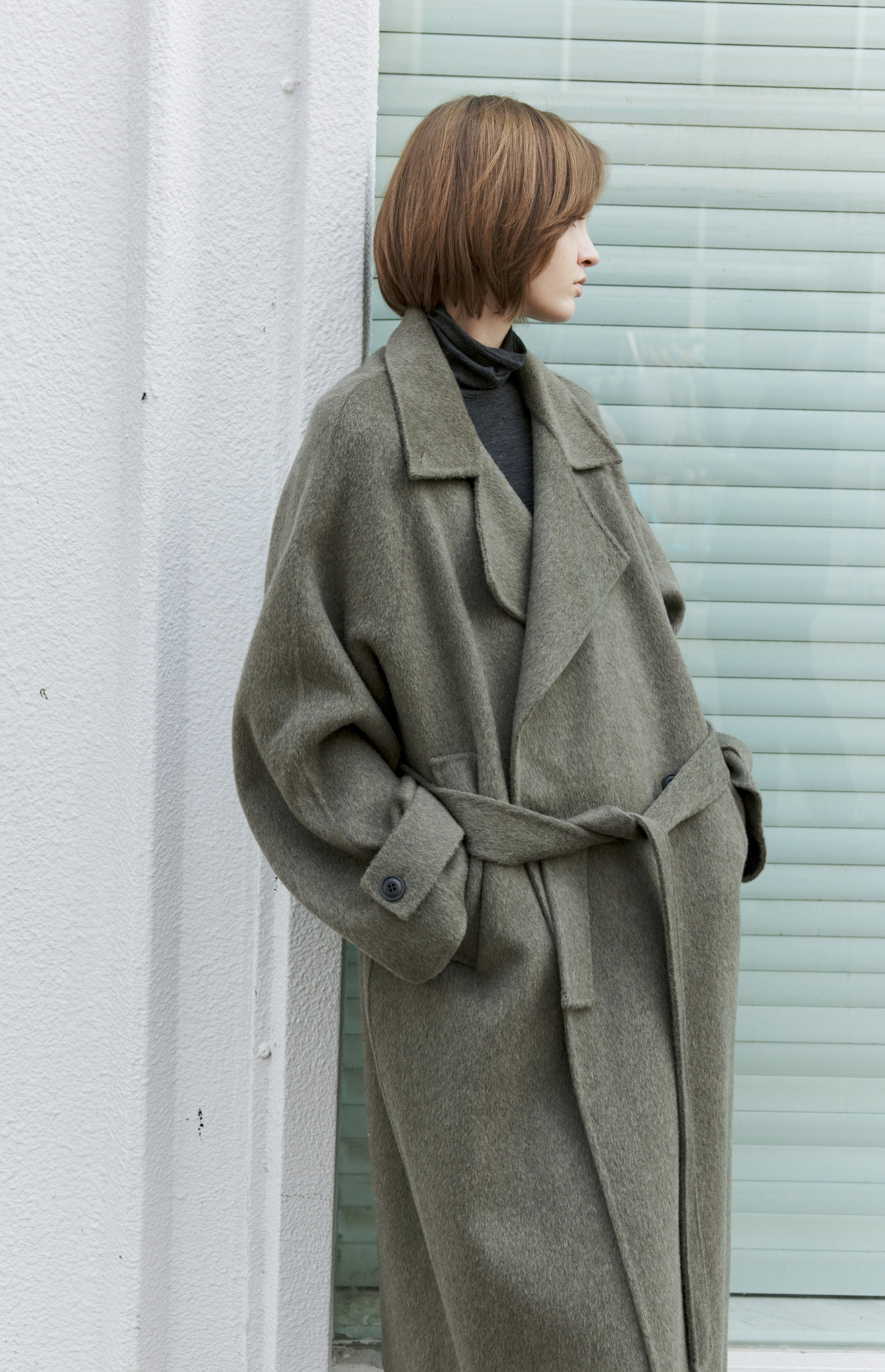 DEEP GREEN WOOL COAT / ディープグリーンウールコート