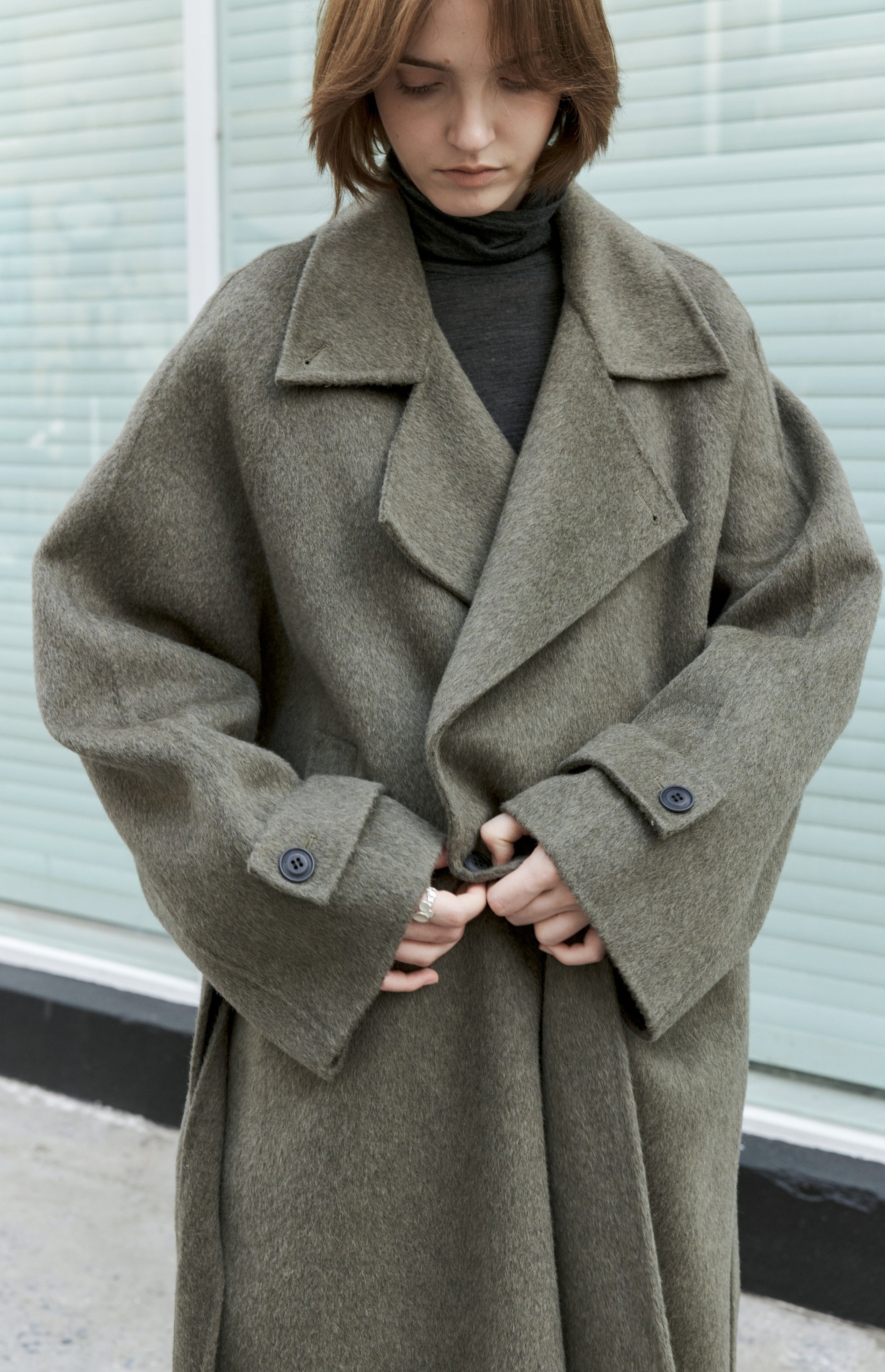 DEEP GREEN WOOL COAT / ディープグリーンウールコート