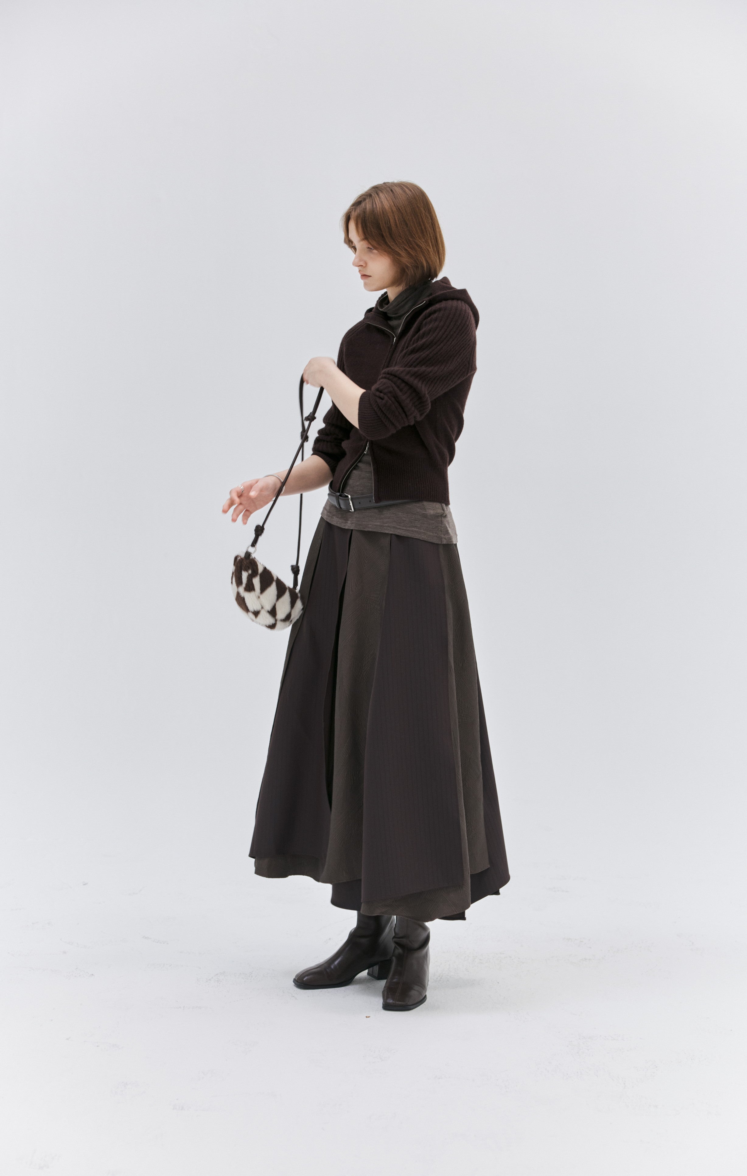 OVERLAP FLOW FLARE SKIRT