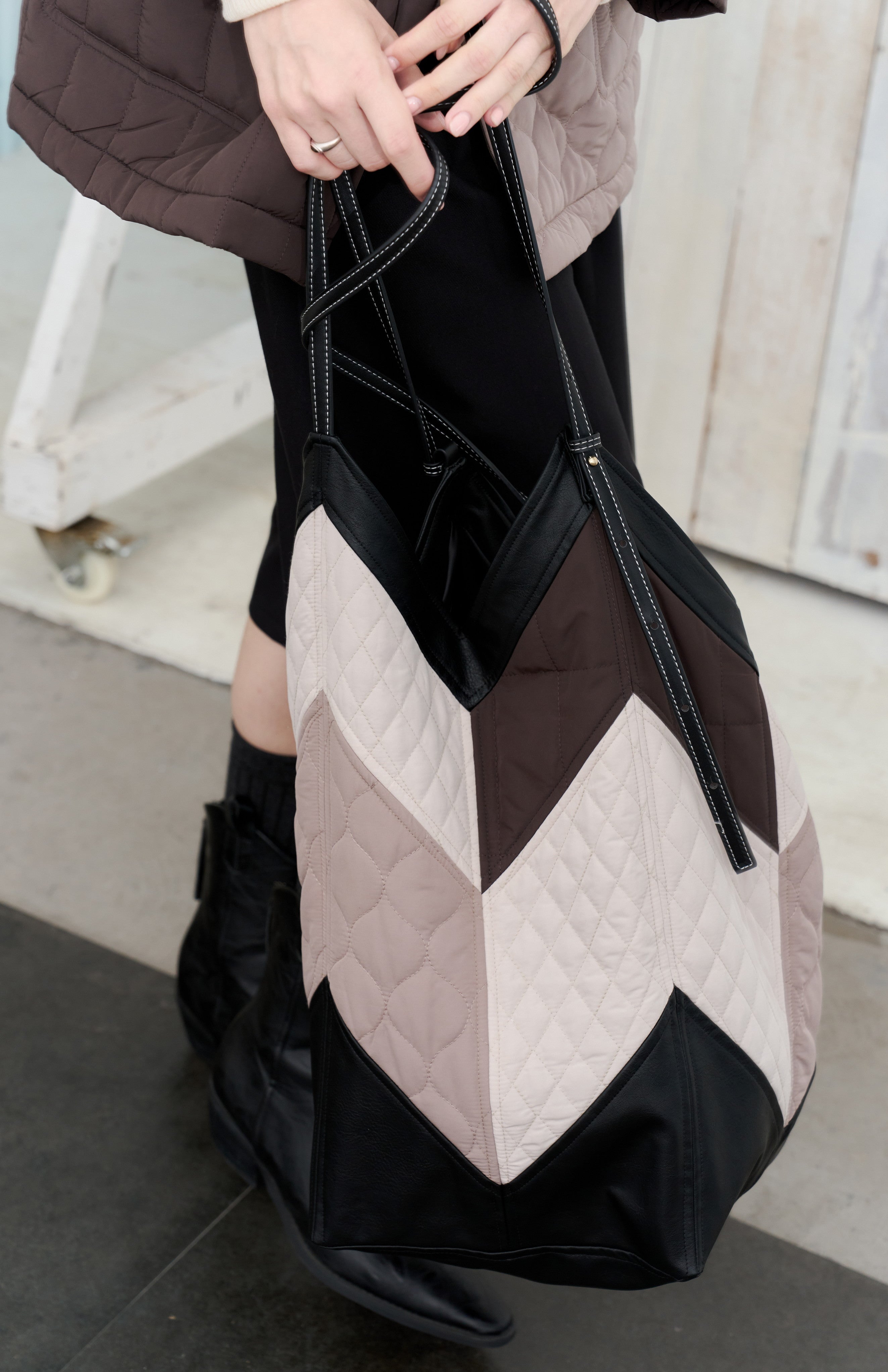 PATCHWORK COLOR QUILTED BAG / パッチワークカラーキルティングバッグ