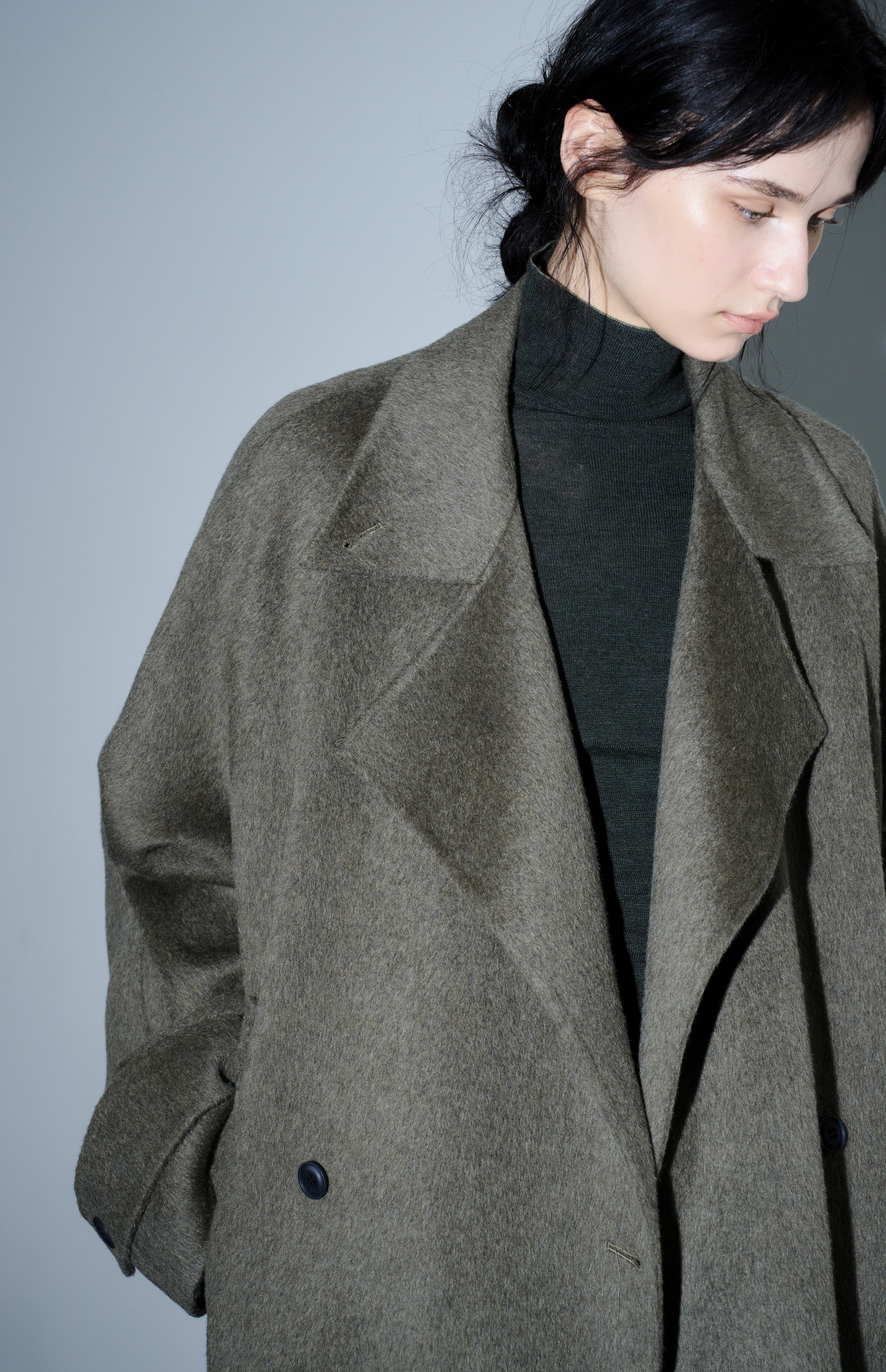 DEEP GREEN WOOL COAT / ディープグリーンウールコート