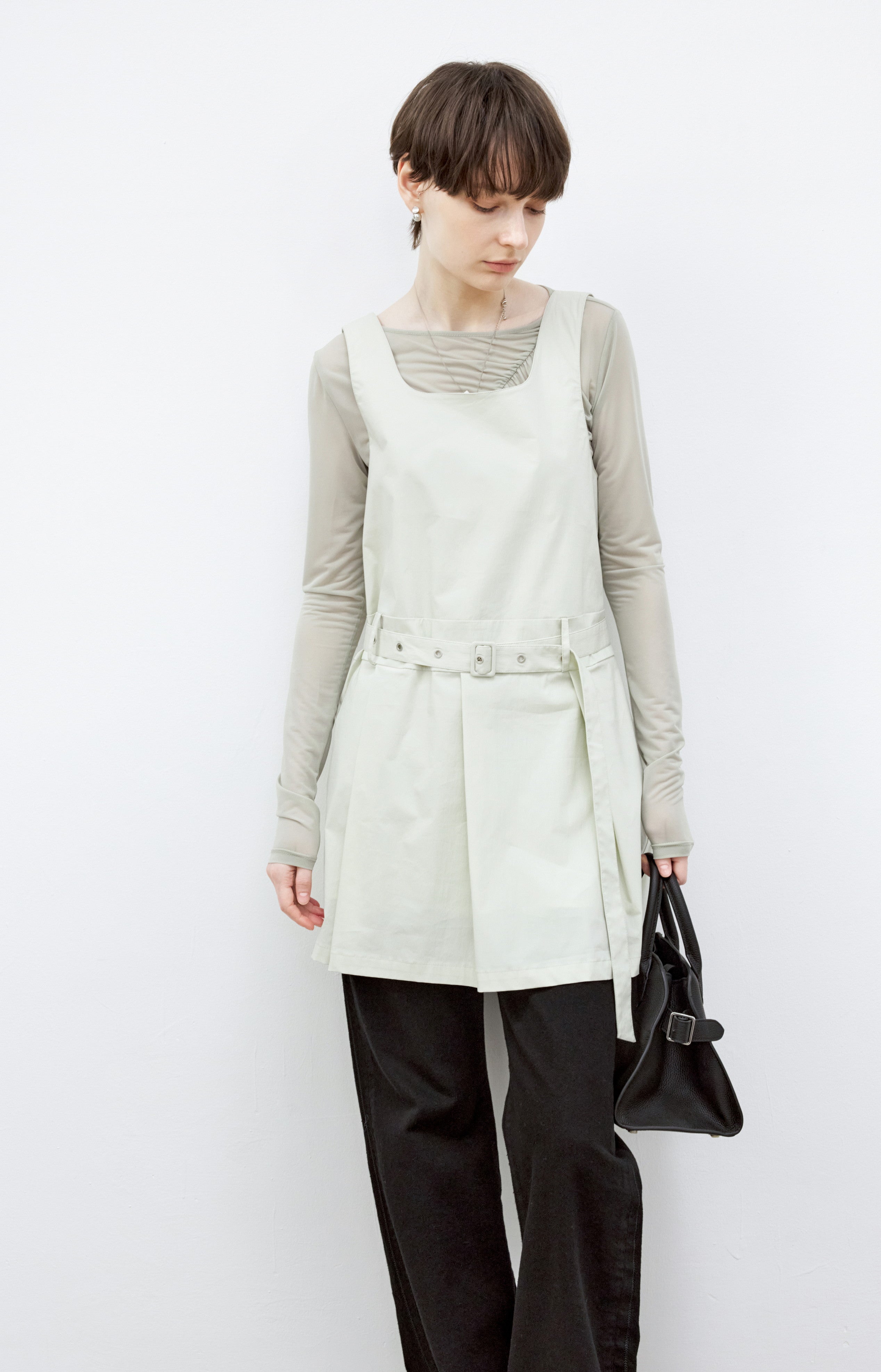 SHIRRING SHEER TULLE TOP / シャーリングシアーチュールトップ