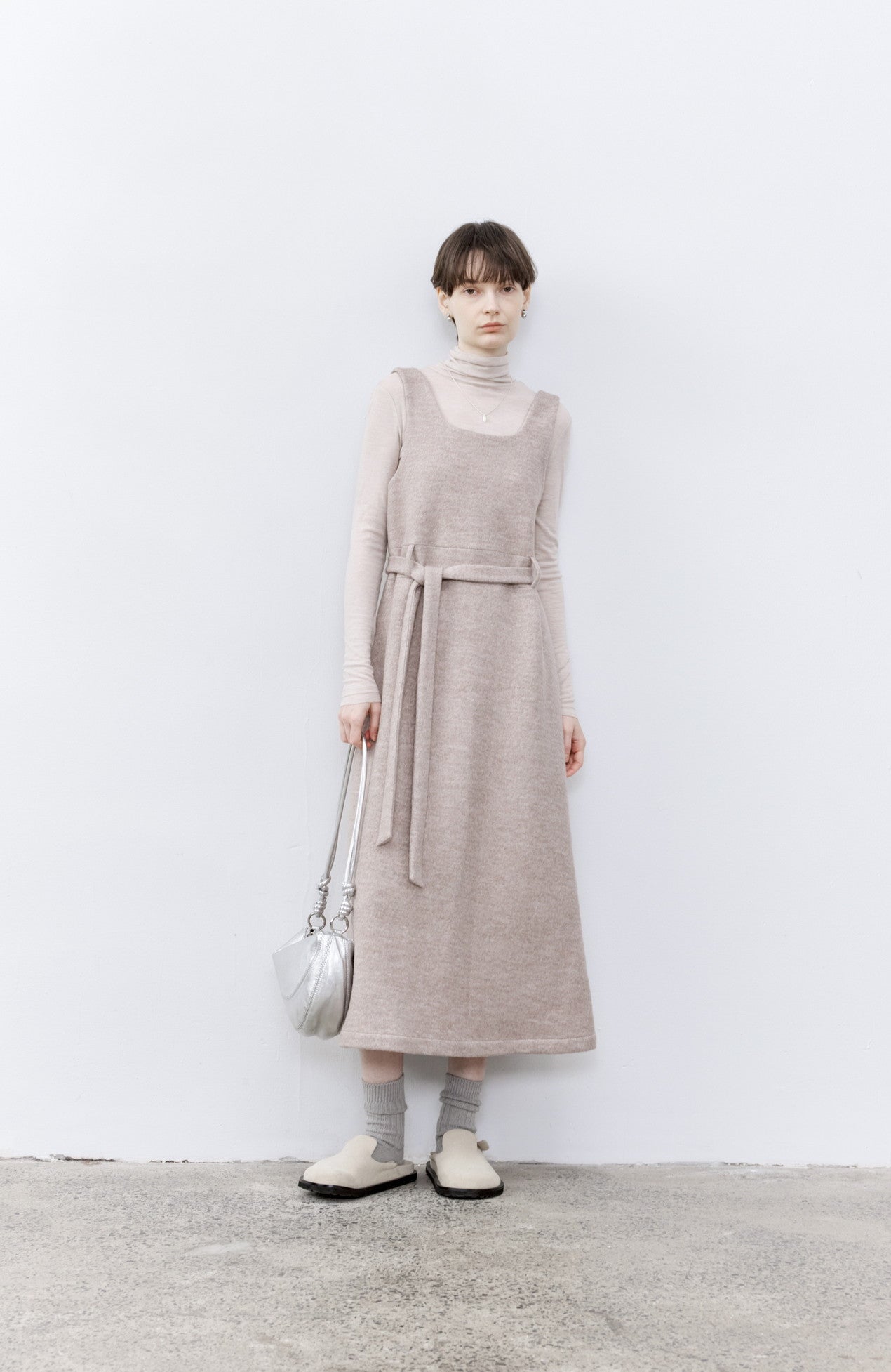 BELT MARK WOOL DRESS