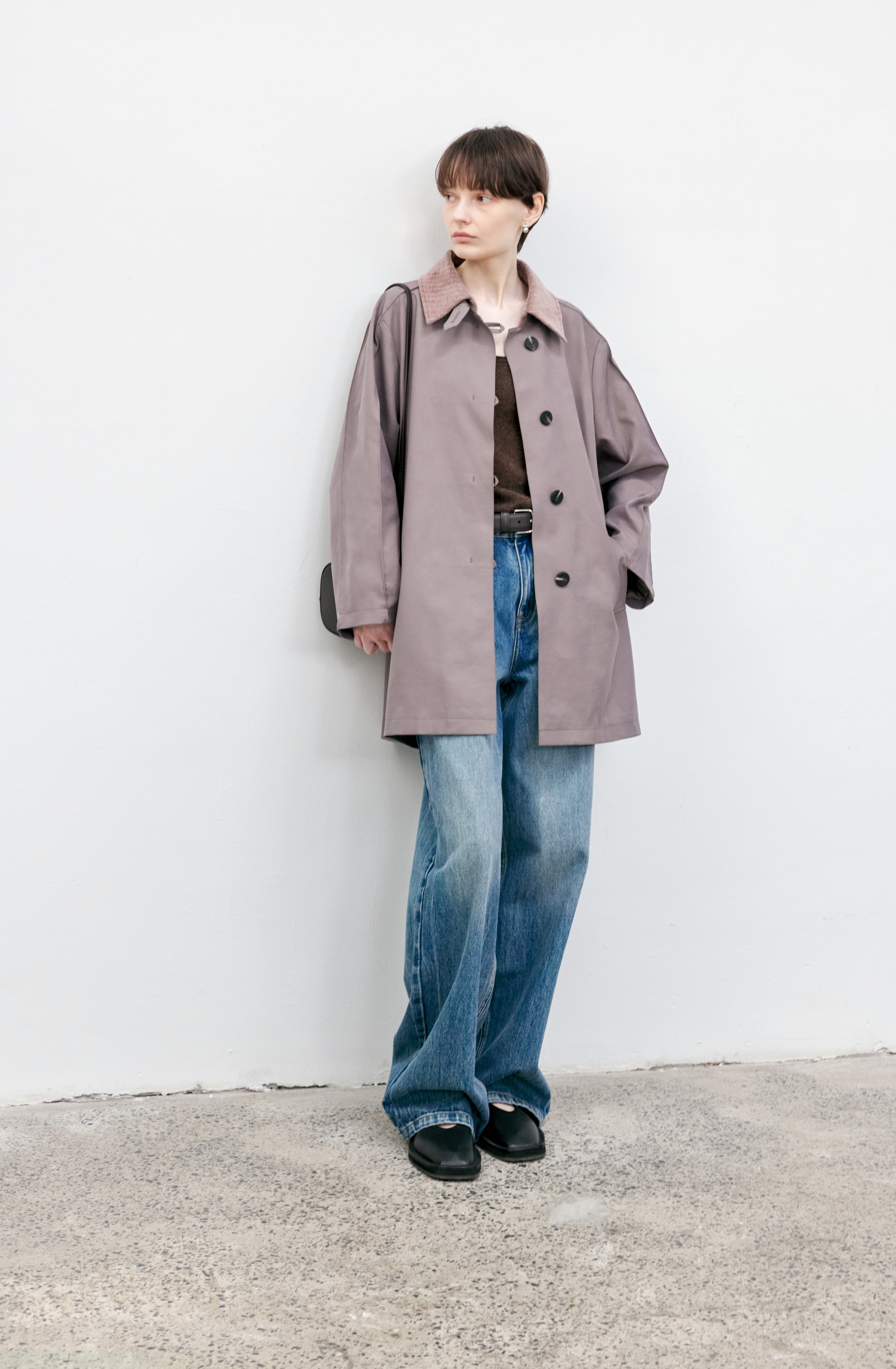 CORDUROY LAPEL MIDDLE JACKET