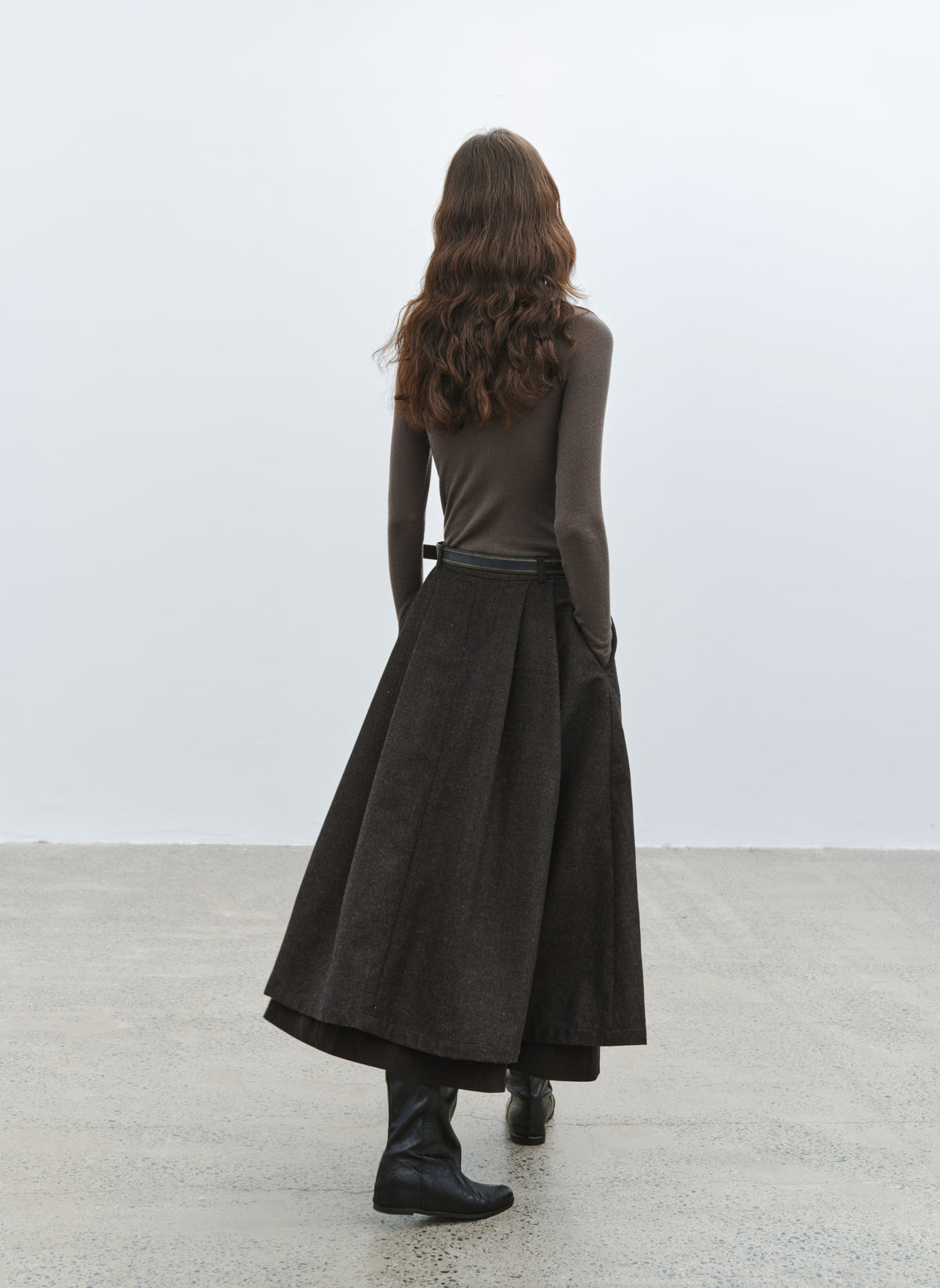 LAYERED FLARE WARM SKIRT