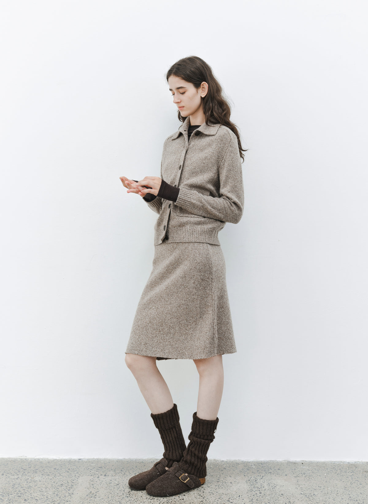 WARM TONE KNIT SKIRT