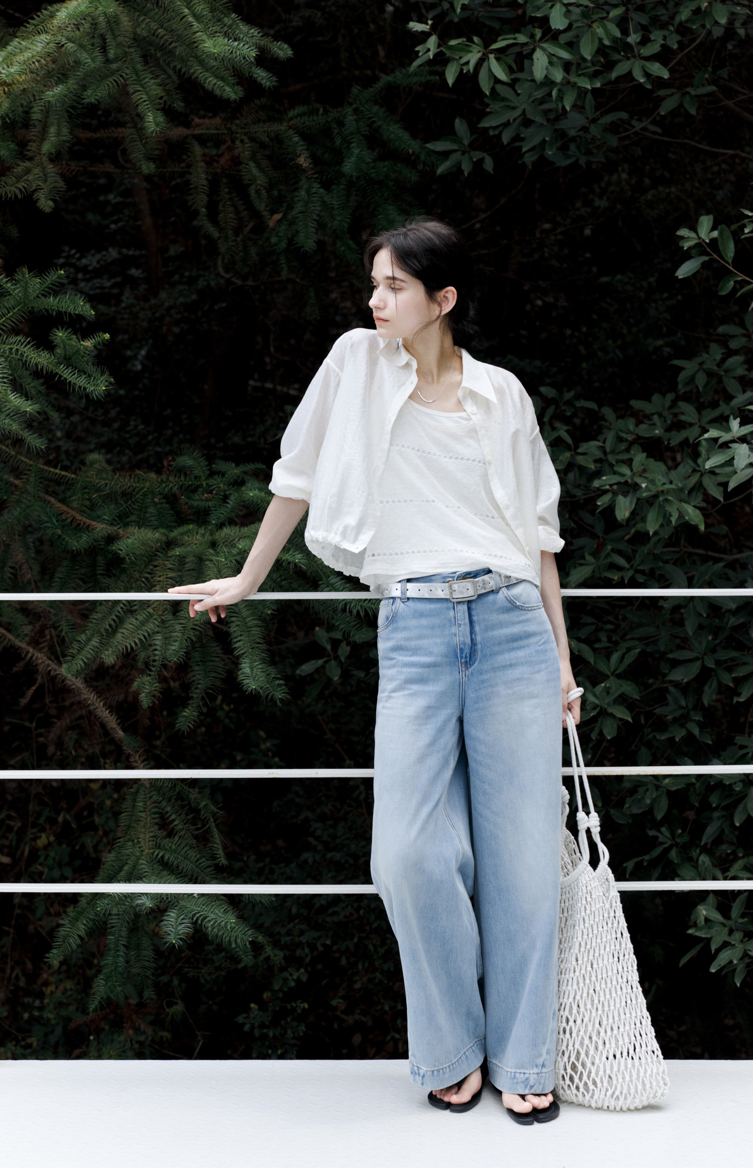 WASHED BLUE WIDE JEANS / ウォッシュドブルーワイドジーンズ