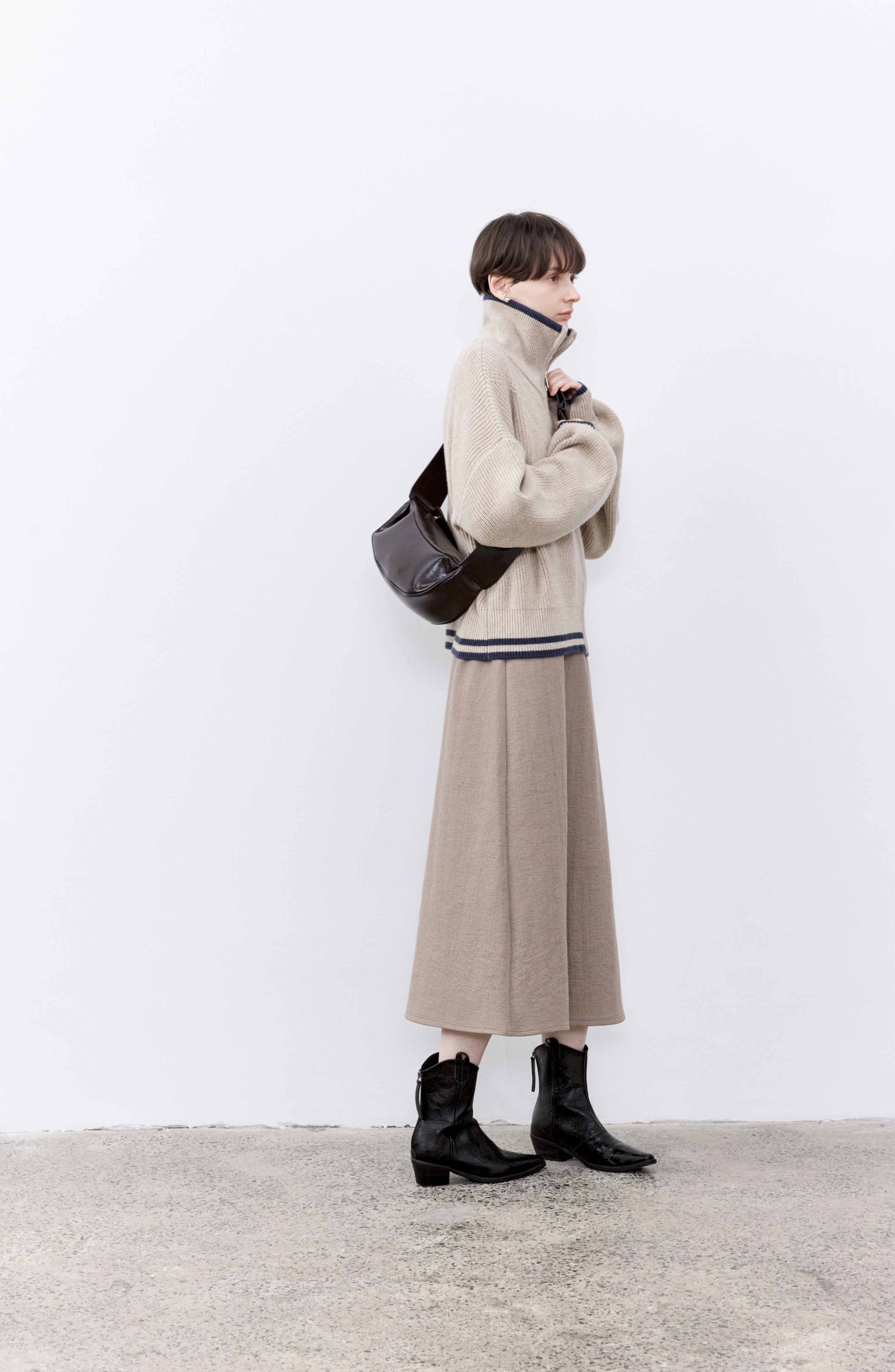 2WAY NECK ZIP CARDIGAN / 2WAYネックジップカーディガン