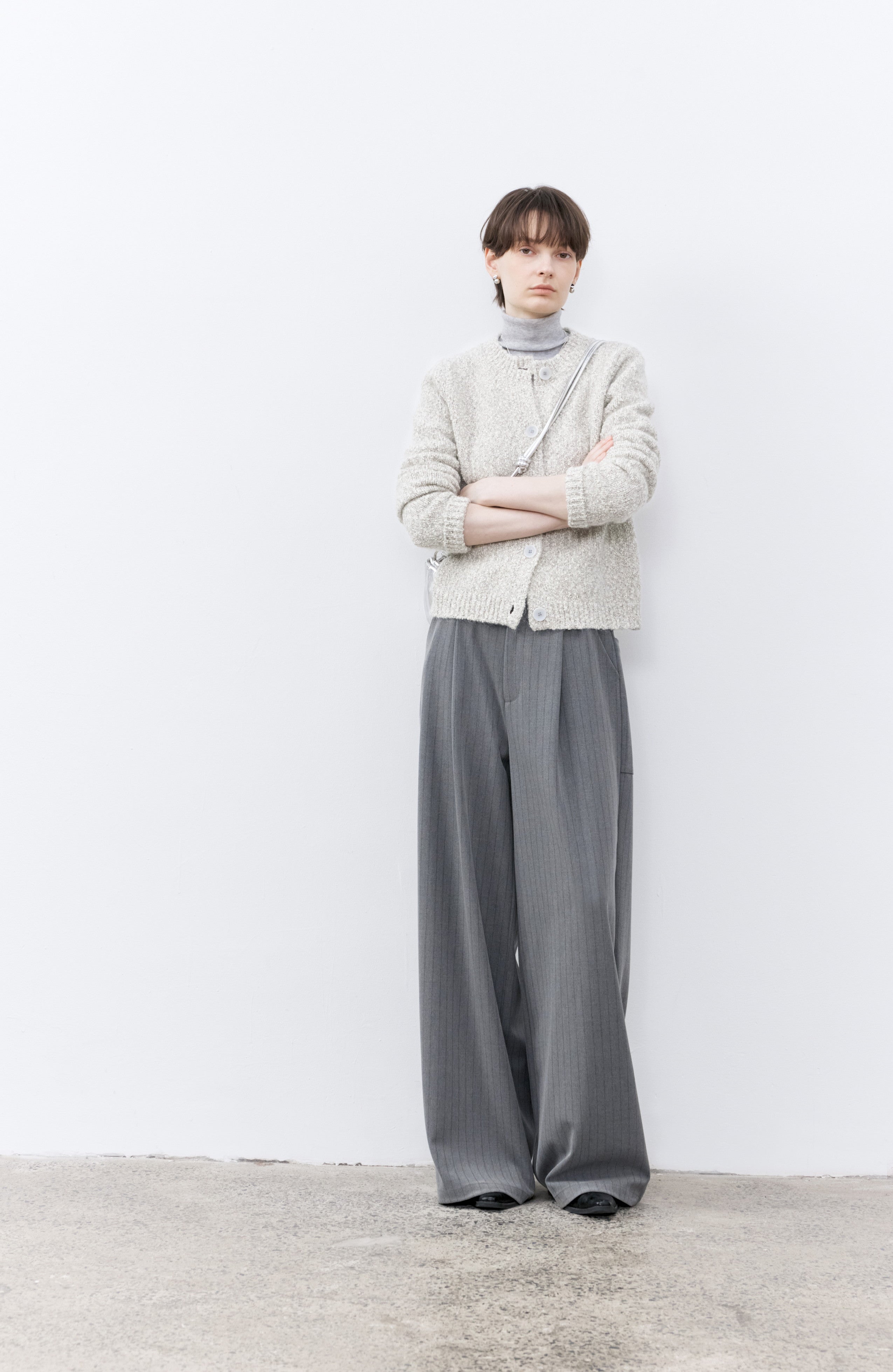 WIDE DRAPE STRIPED PANTS / ワイドドレープストライプパンツ