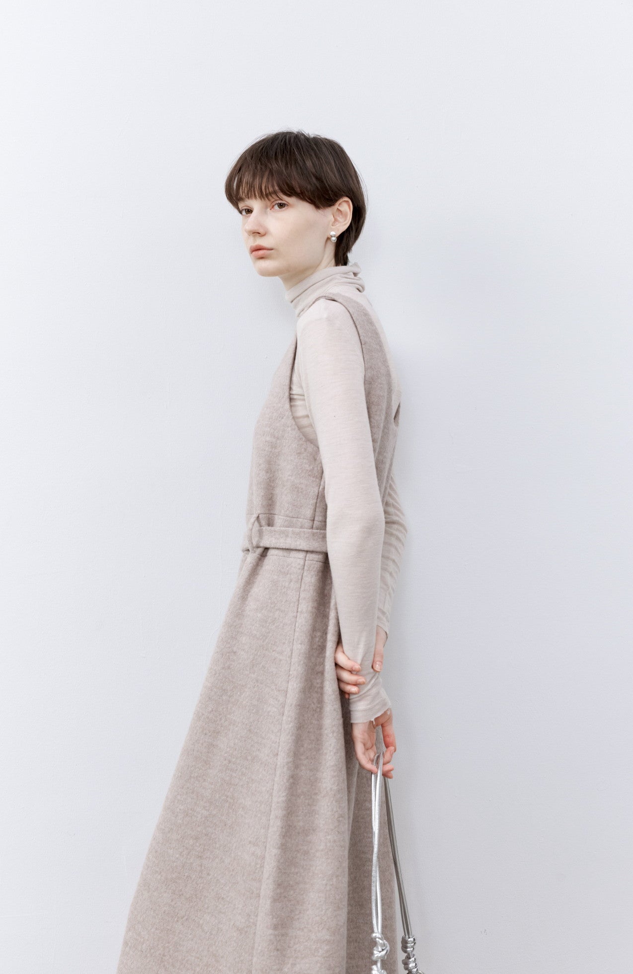 BELT MARK WOOL DRESS