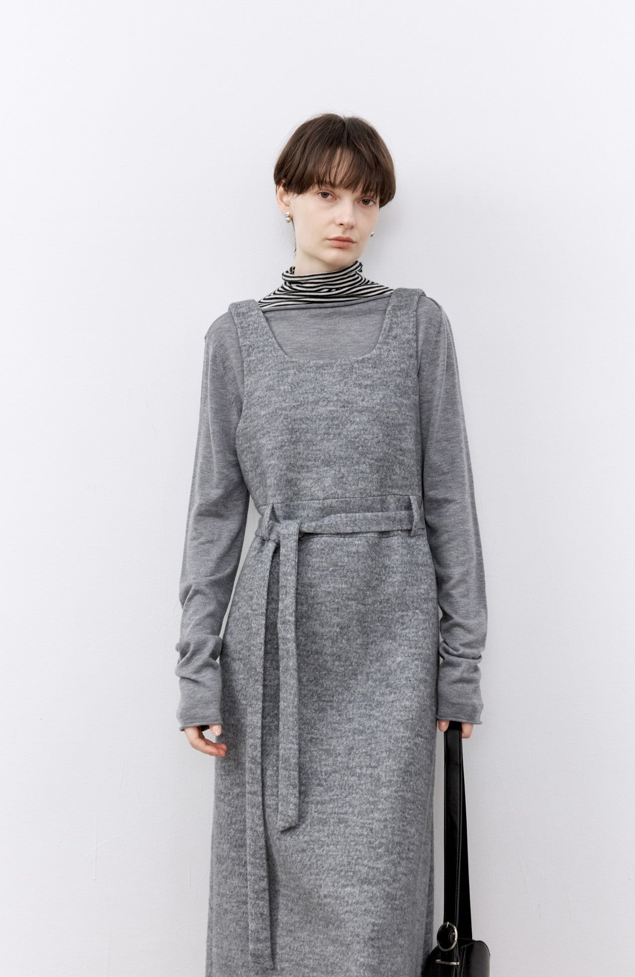 BELT MARK WOOL DRESS