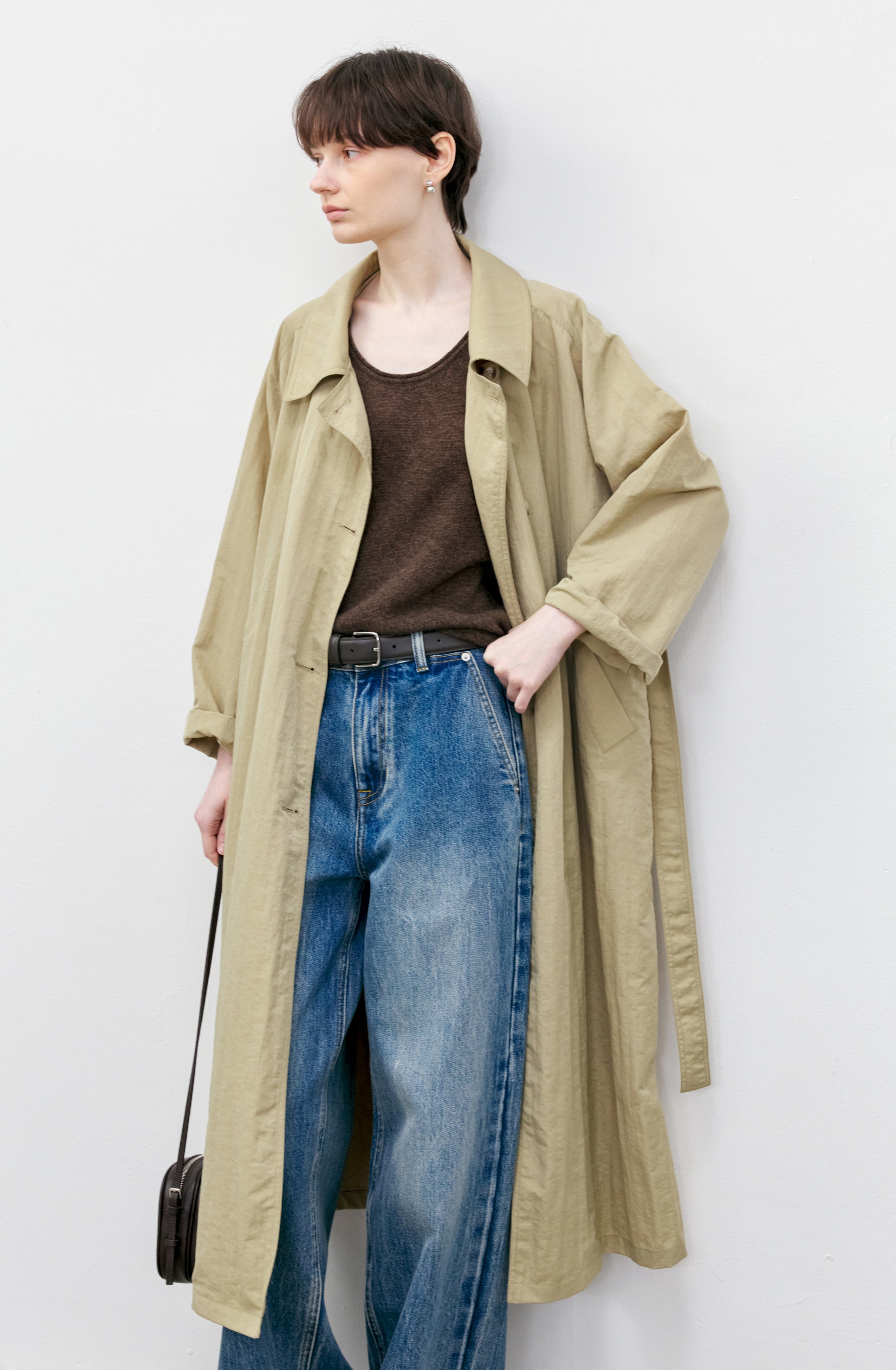 SMOOTH WRINKLE LONG TRENCH / スムースリンクルロングトレンチ