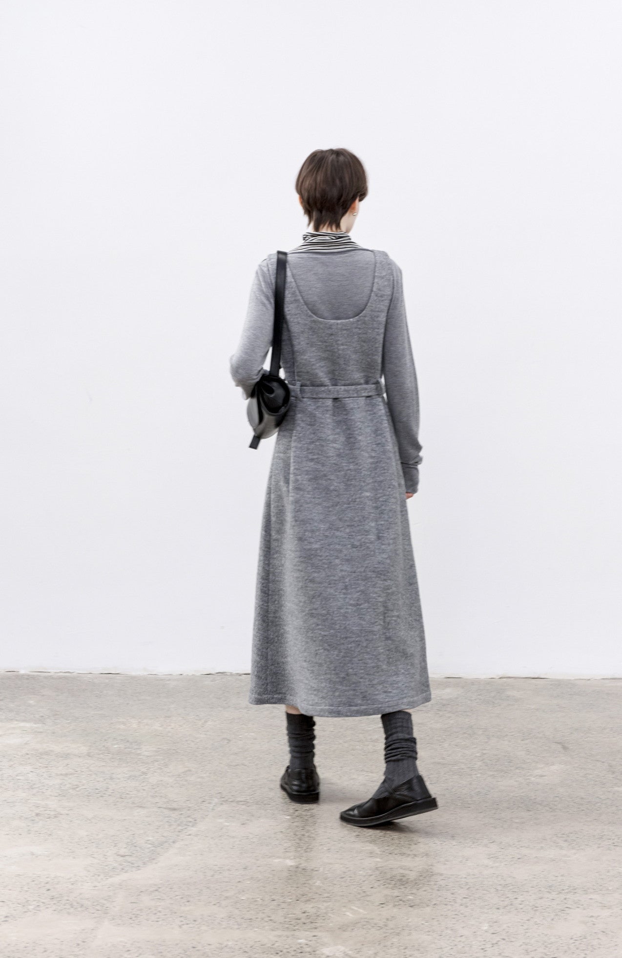 BELT MARK WOOL DRESS