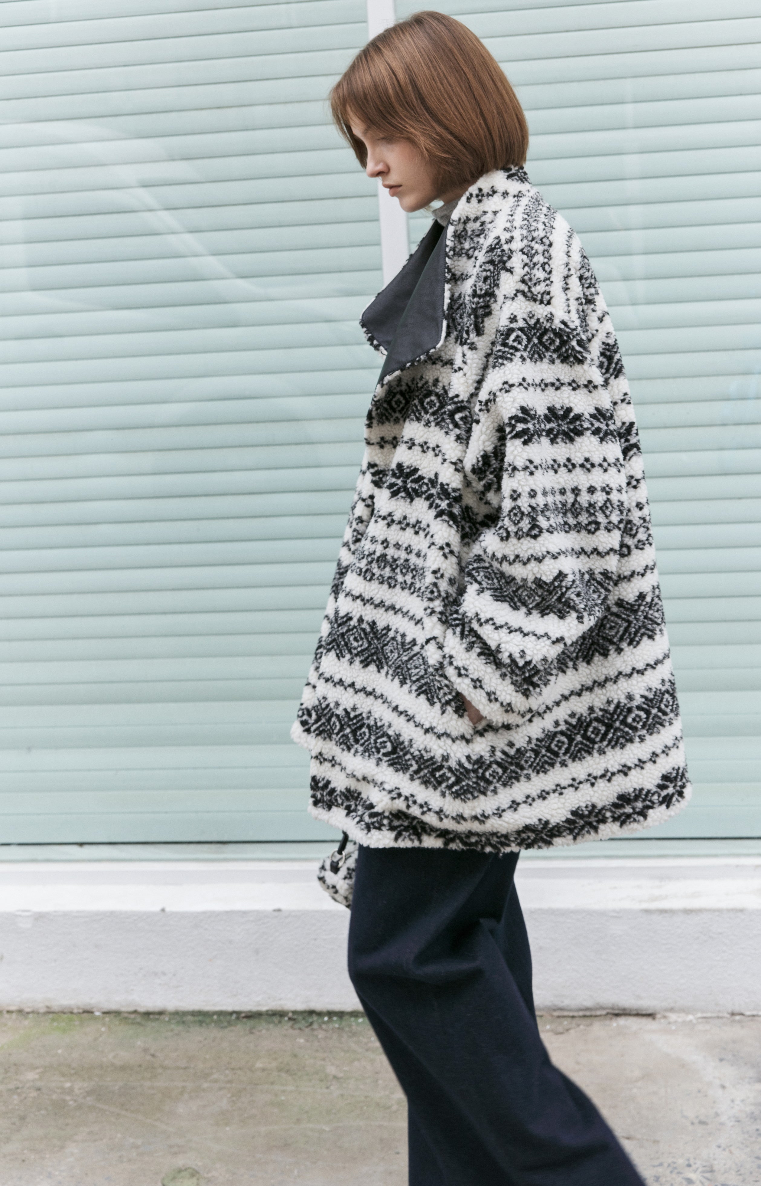 FAIR ISLE BOA BLOUSON / フェアアイル柄ボアブルゾン
