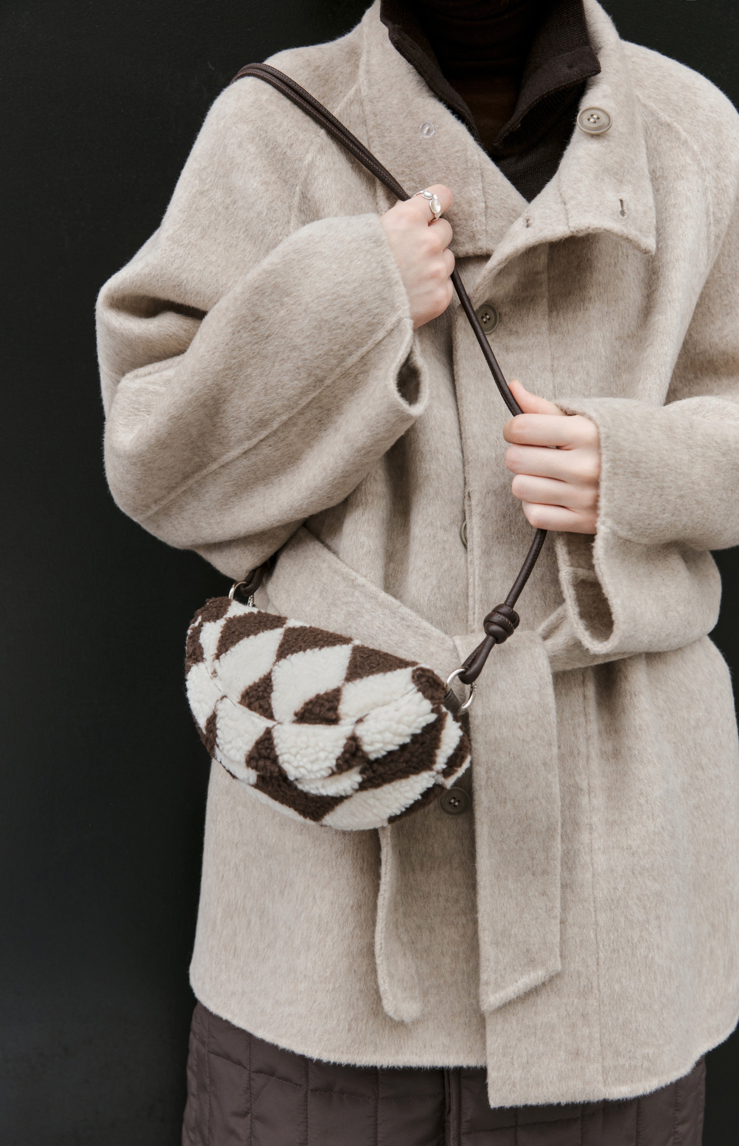 FAIR ISLE BOA BAG / フェアアイル柄ボアバック