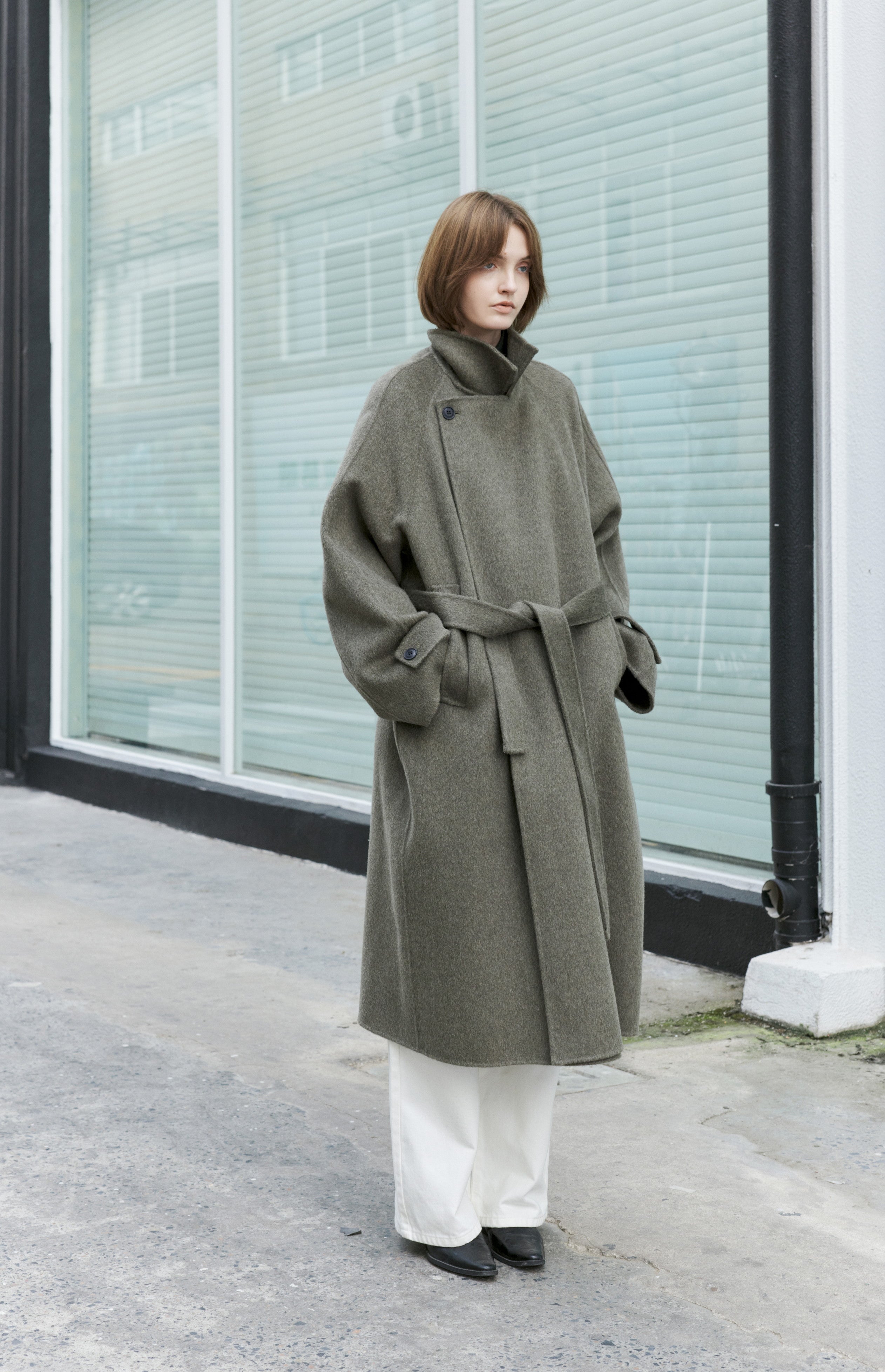 DEEP GREEN WOOL COAT / ディープグリーンウールコート