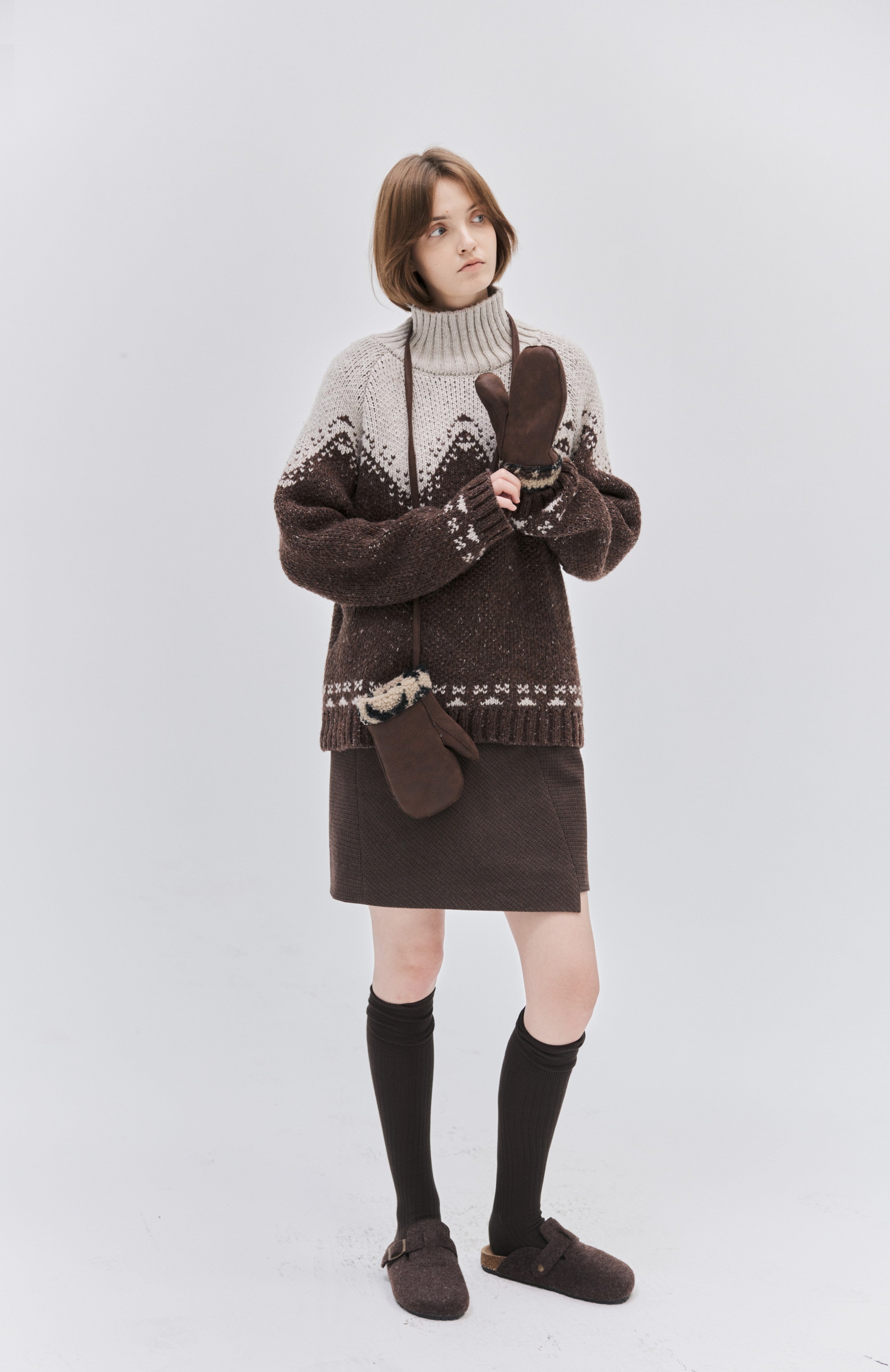 HIGH NECK MAILLARD SWEATER / ハイネックメイラードセーター