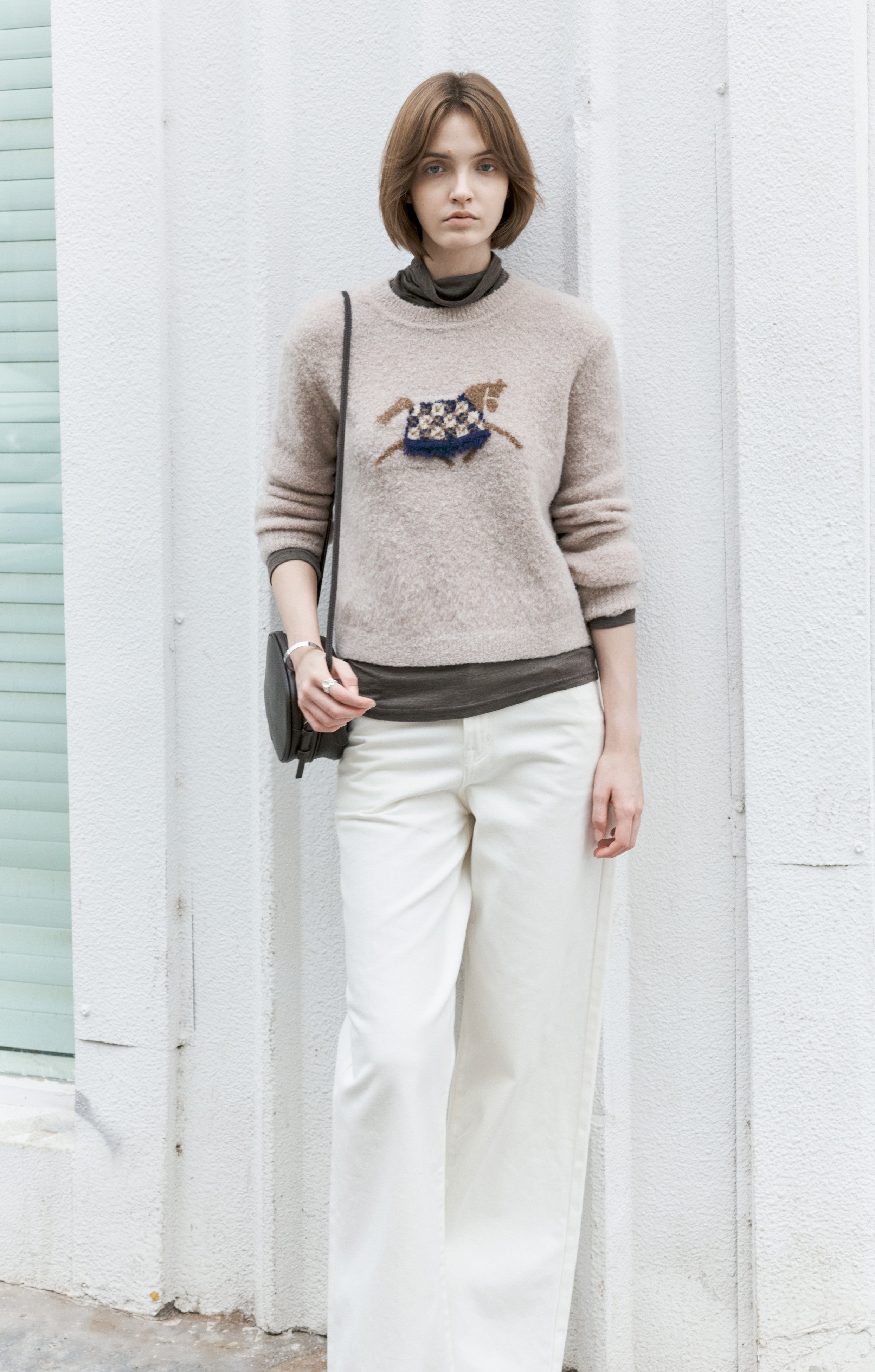 TASSEL PONY JACQUARD SWEATER / タッセルポニージャガードセーター