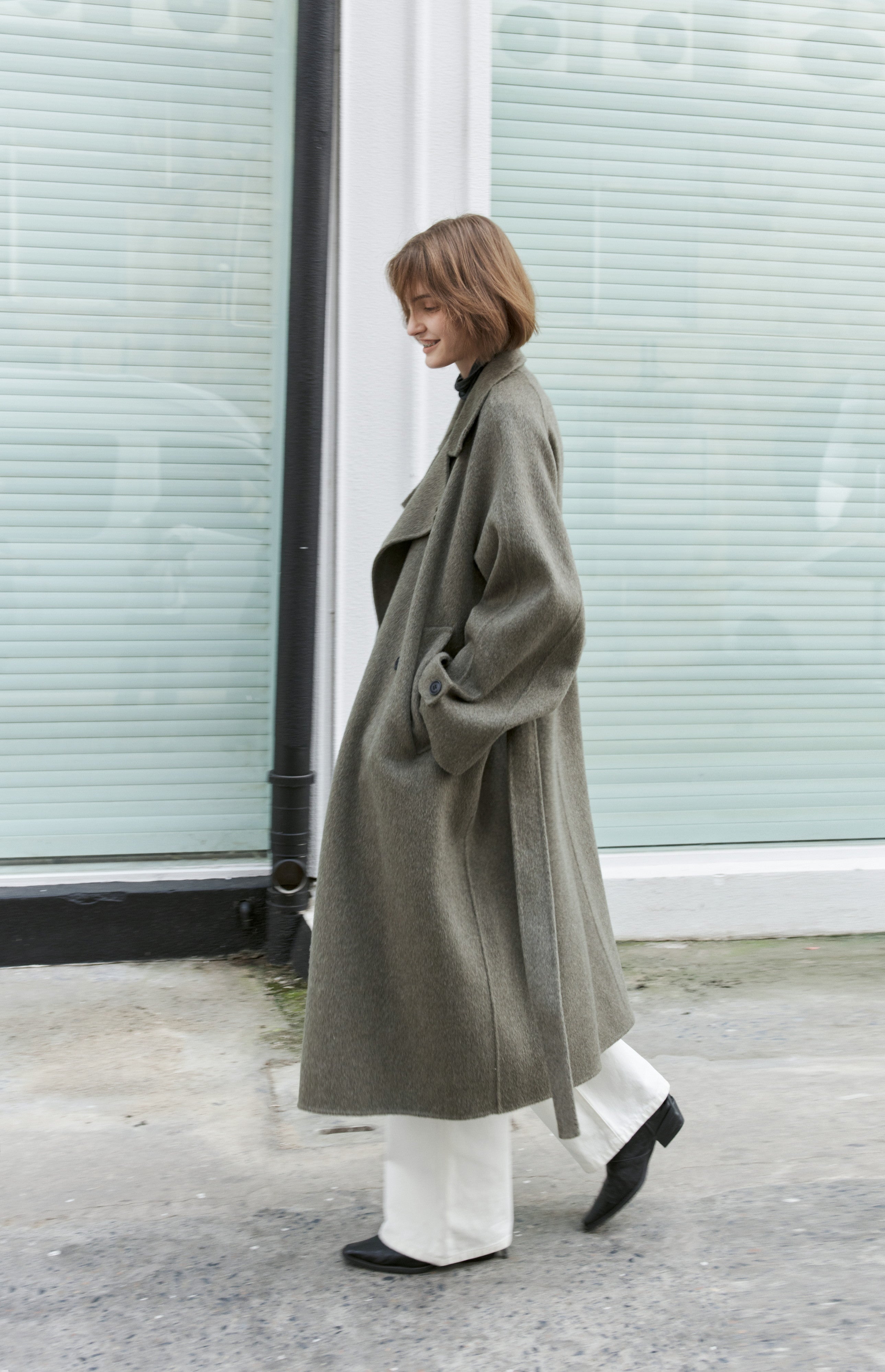 DEEP GREEN WOOL COAT / ディープグリーンウールコート