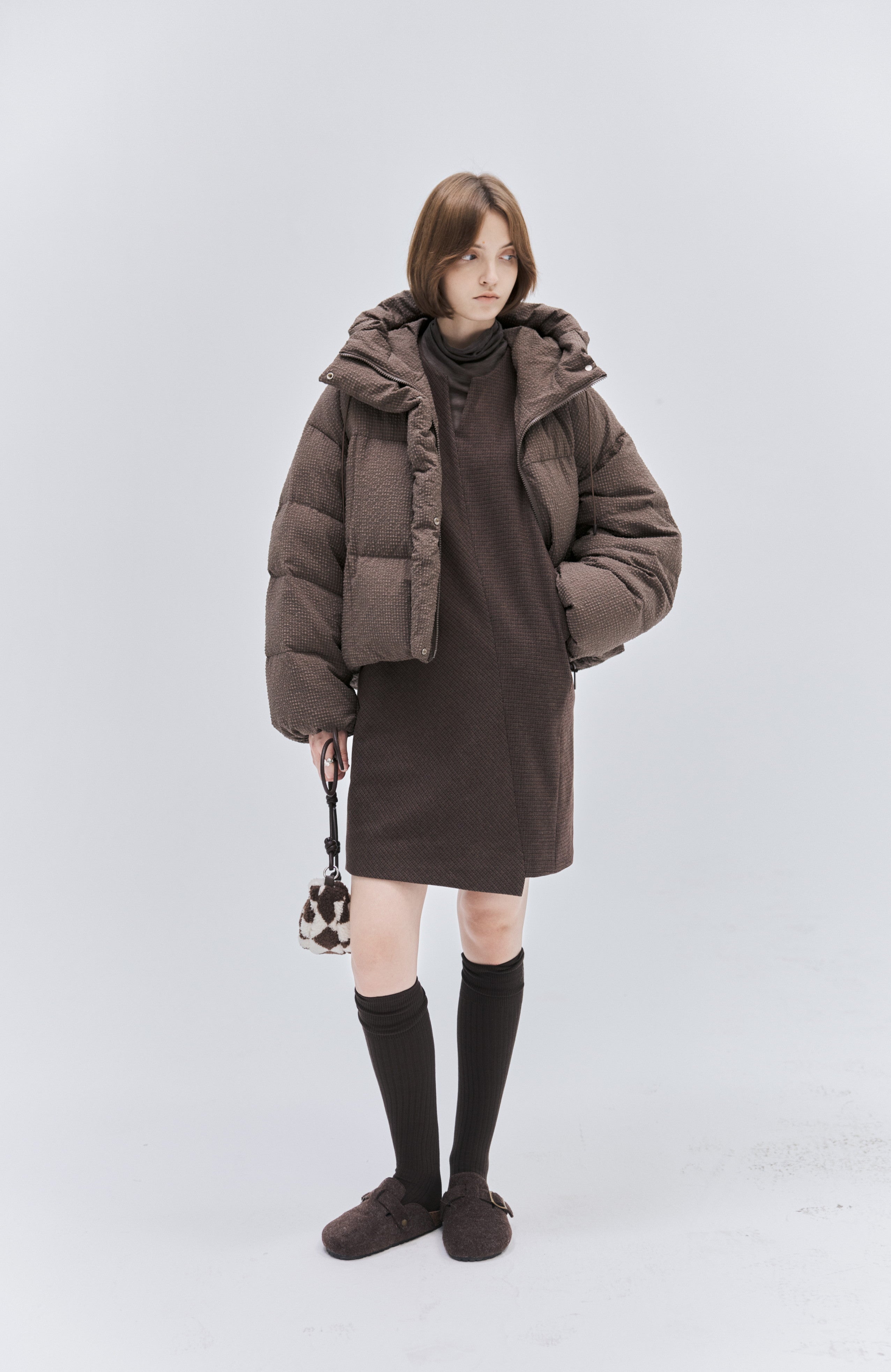 PUFF TEXTURE HOODED DOWN / 퍼프 텍스처 푸드 다운