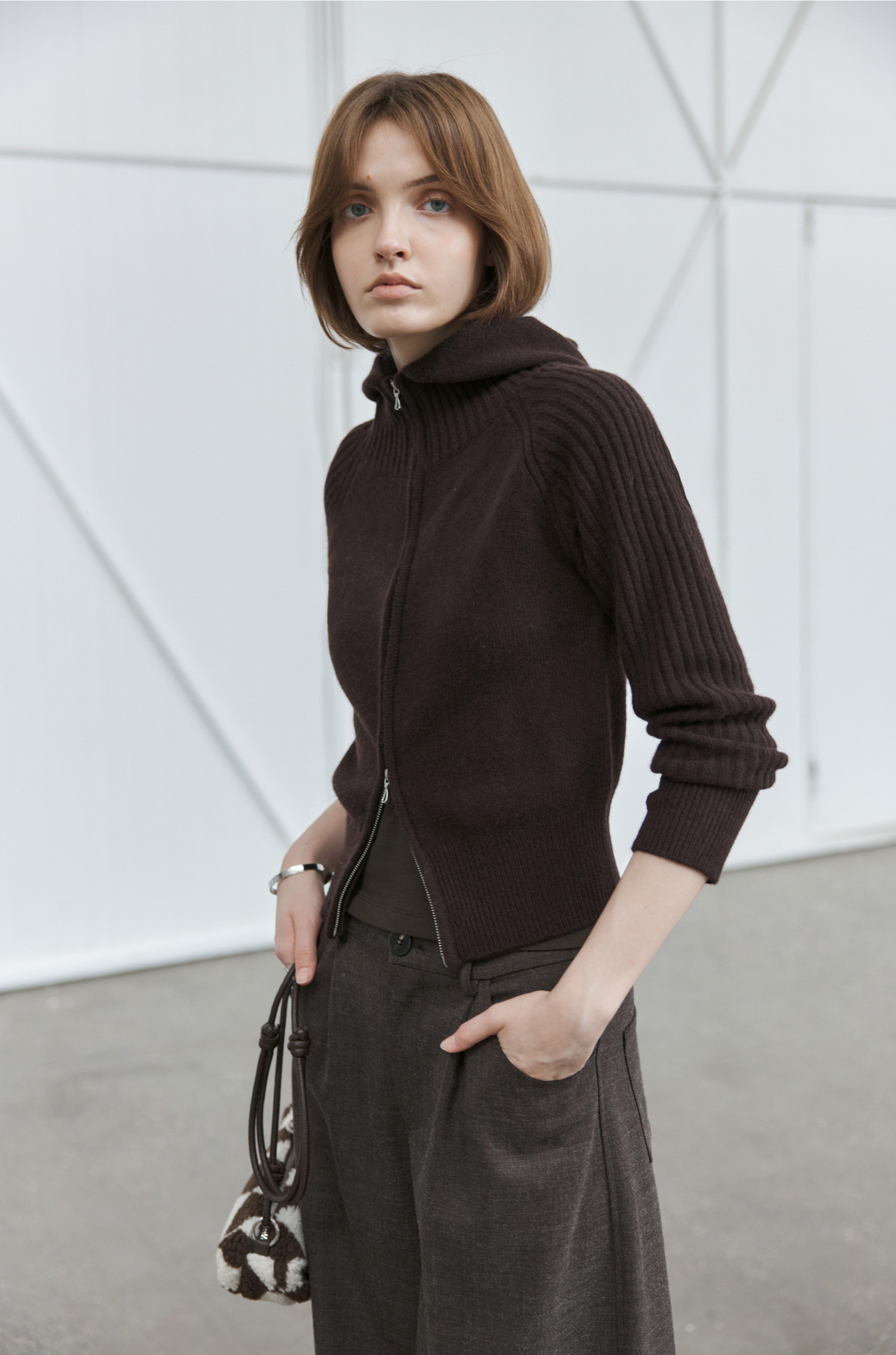 ZIP FIT WOOL CARDIGAN / ジップフィットウールカーディガン