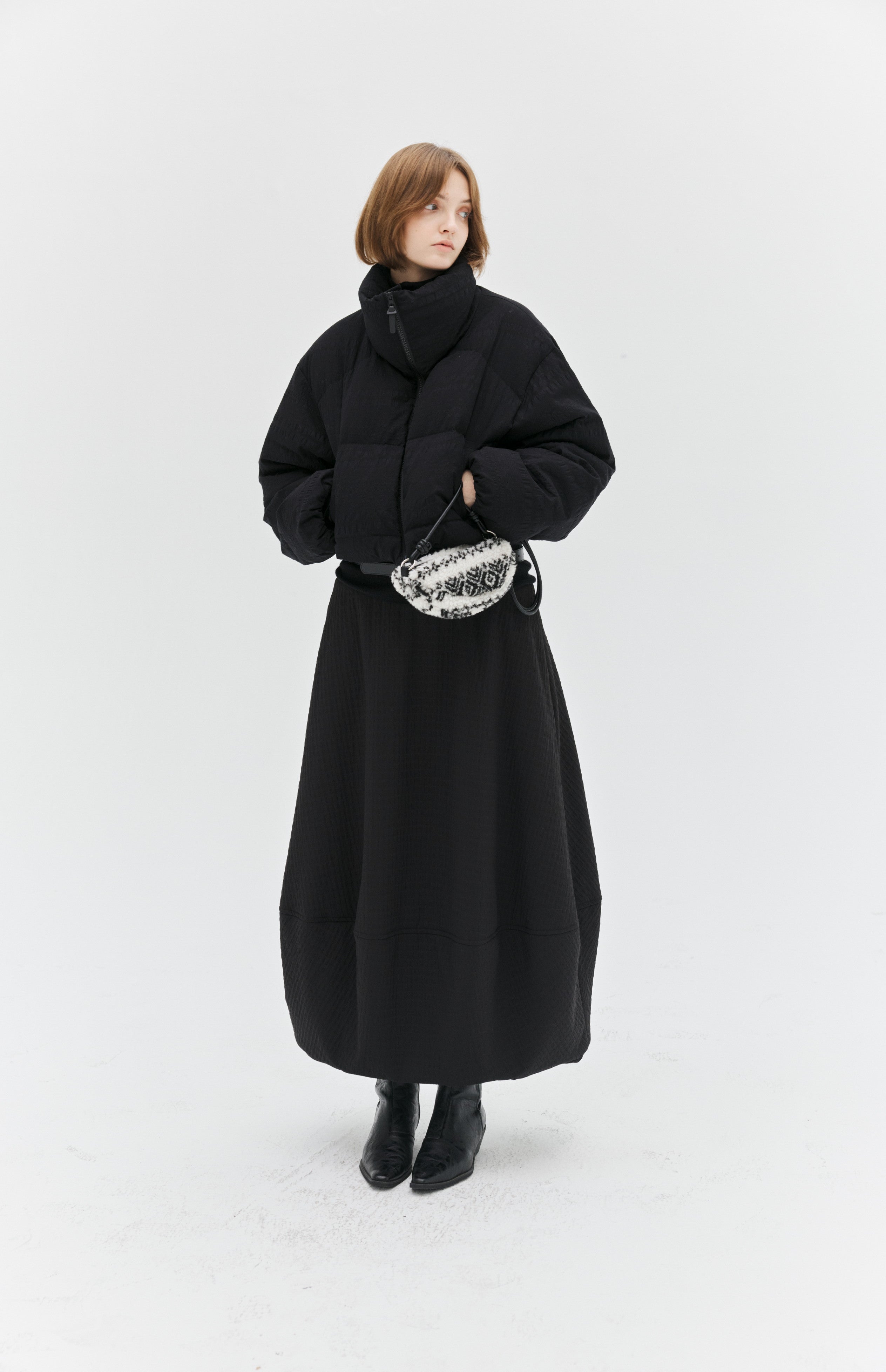 FAIR ISLE BOA BAG / フェアアイル柄ボアバック