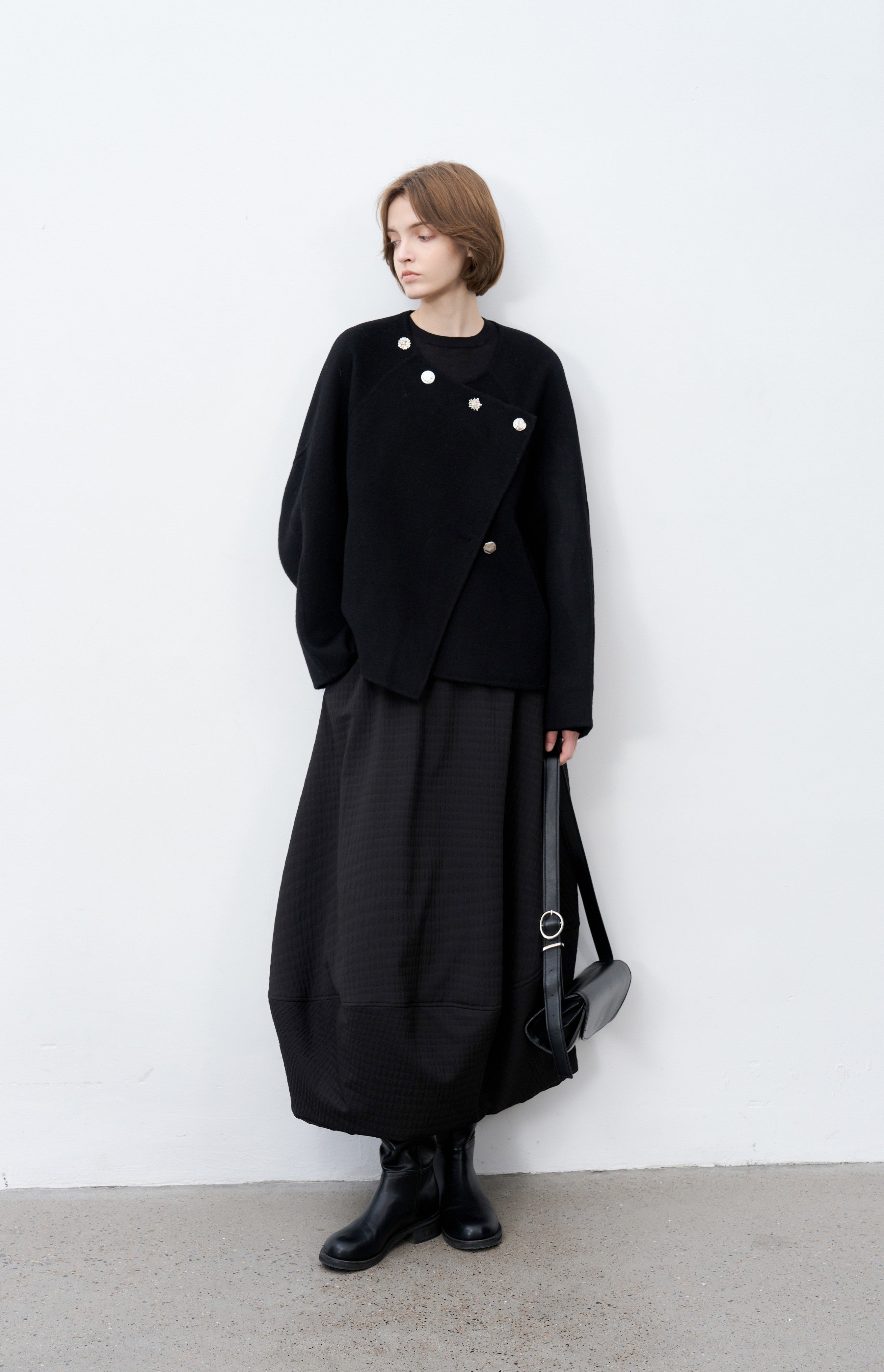 JACQUARD GRID BALLOON SKIRT / ジャガードグリッドバルーンスカート