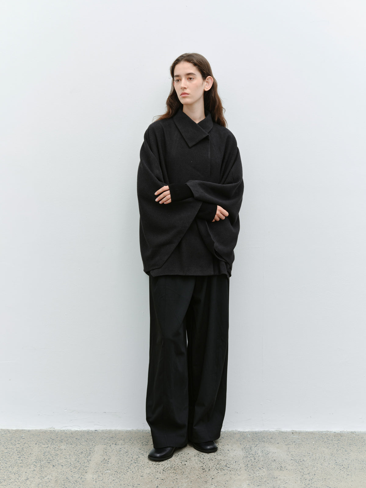 SHARP DRAPE WIDE SLACKS