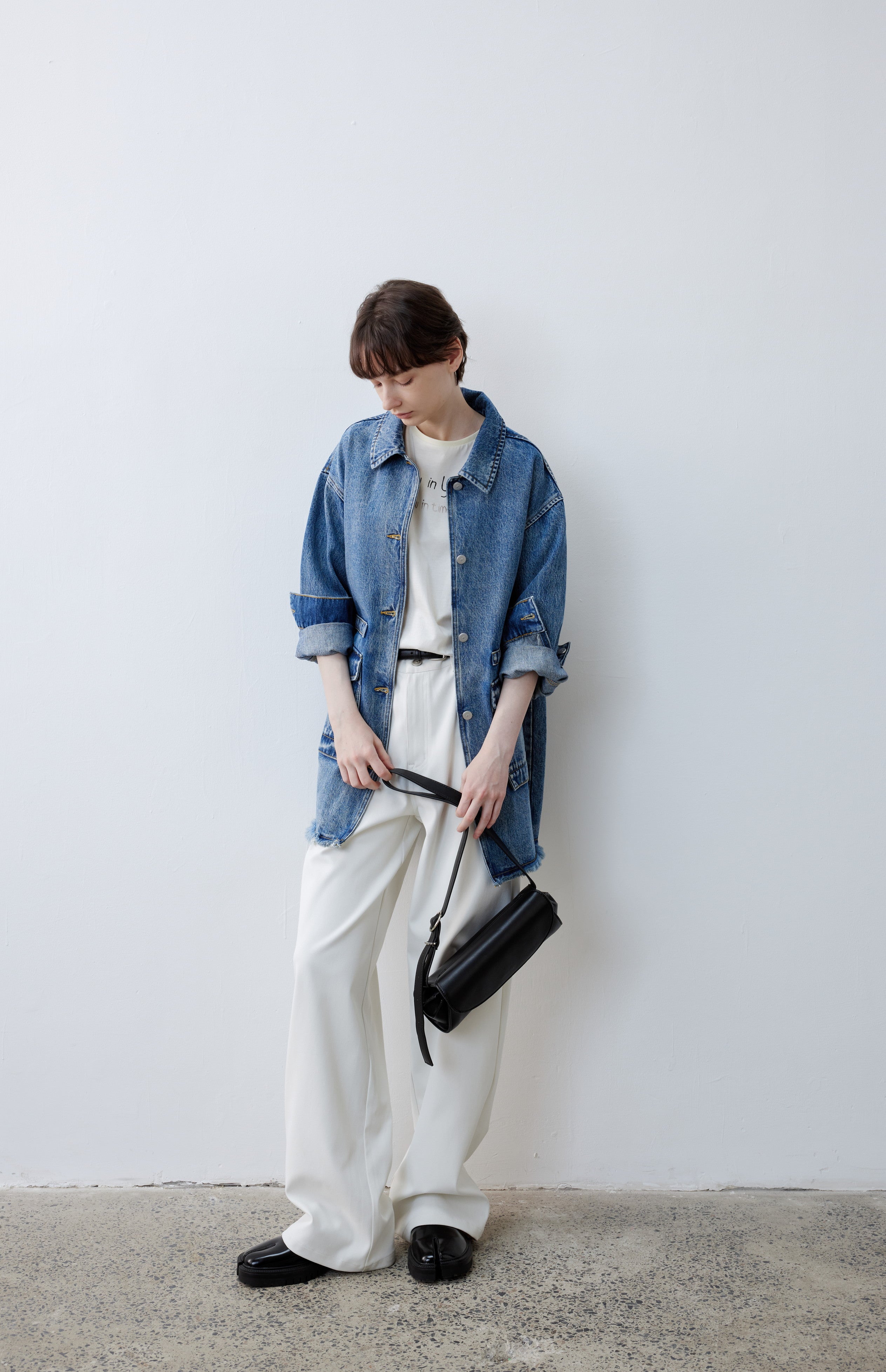 WASHED EDGE OVER DENIM JACKET / ウォッシュドエッジオーバーデニムジャケット - S / Washed Blue