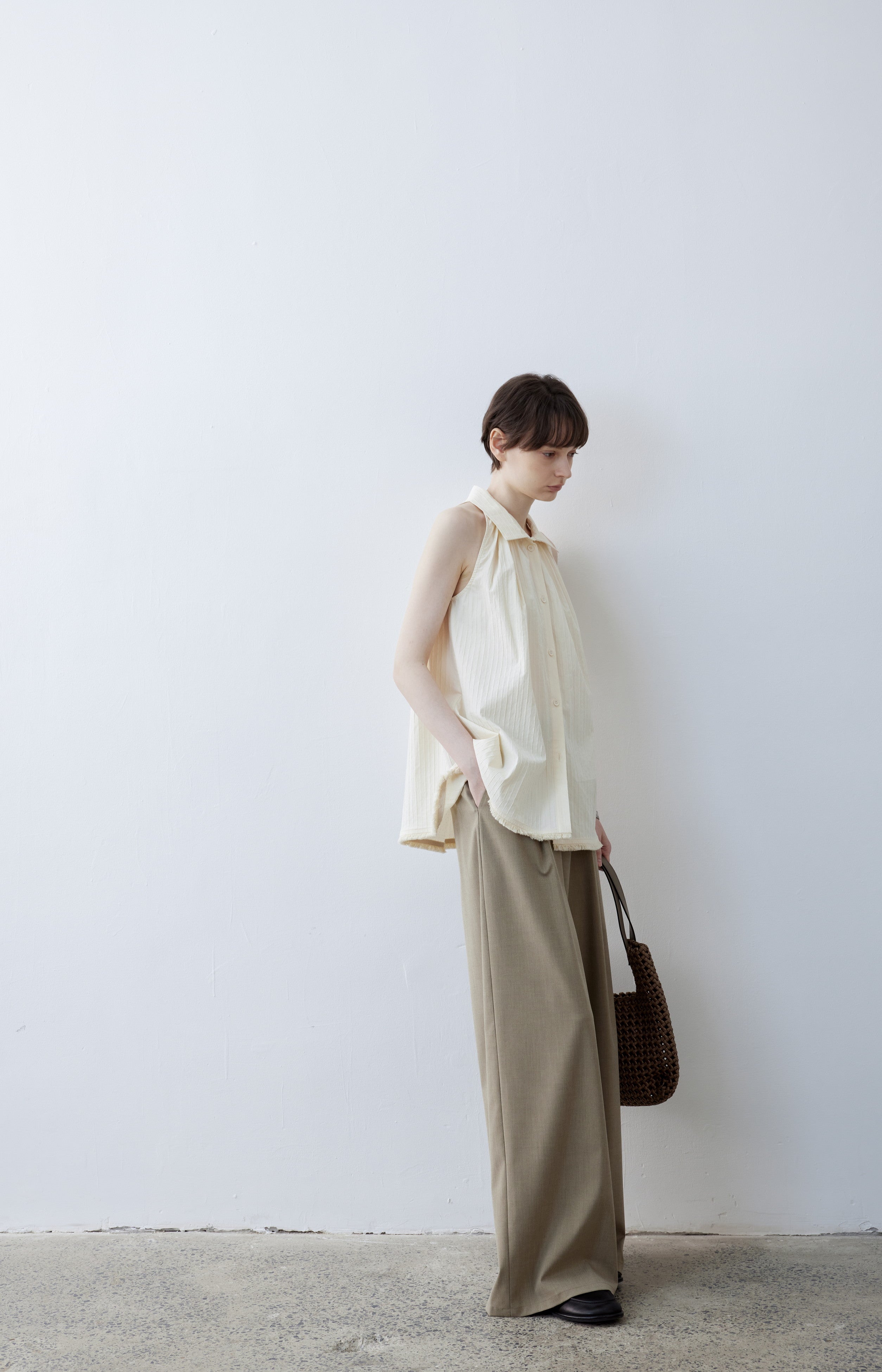 AMERICAN SLEEVE WAFFLE BLOUSE / アメリカンスリーブワッフルブラウス