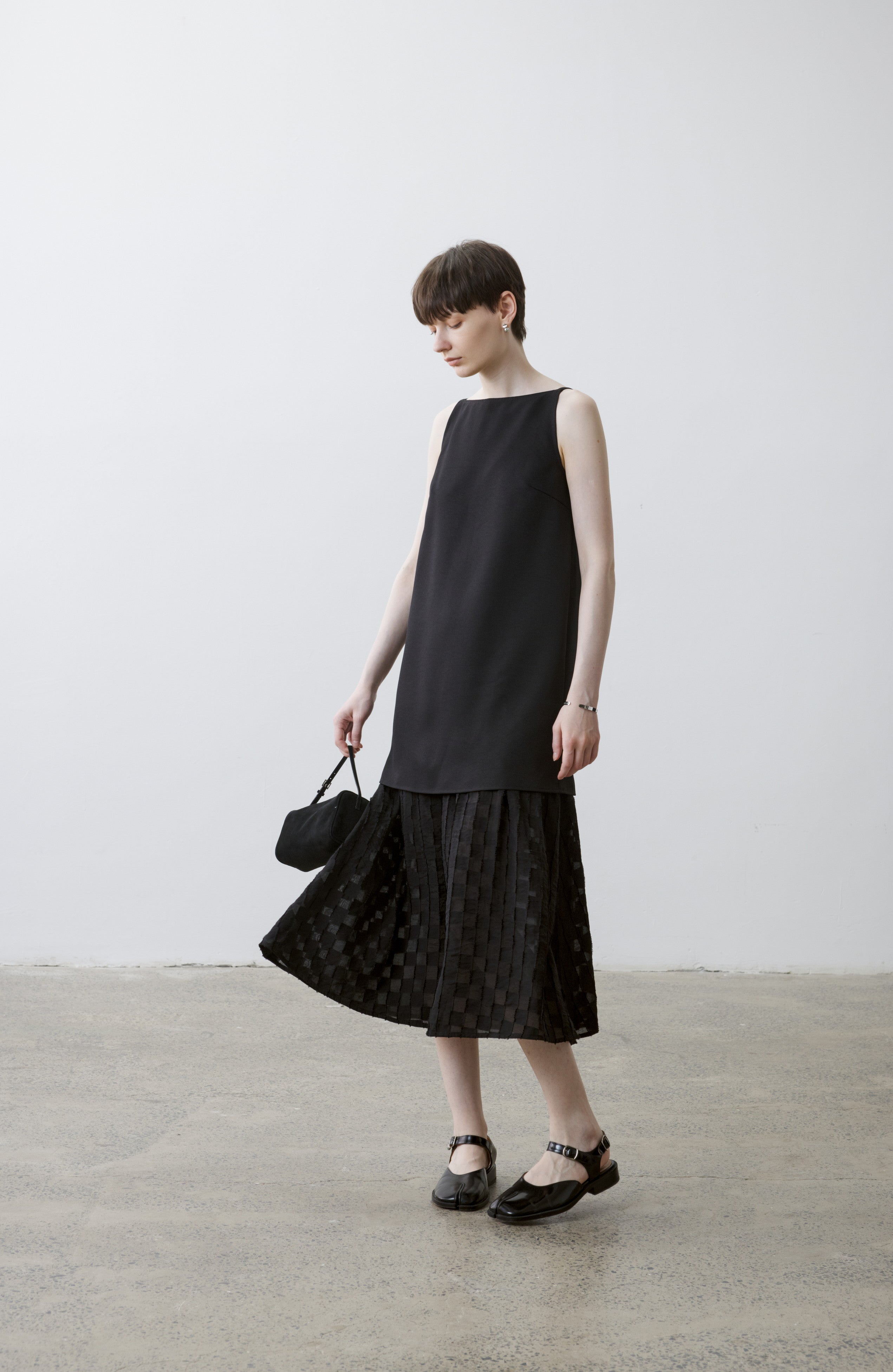 FLARE PLAID DOCKING DRESS