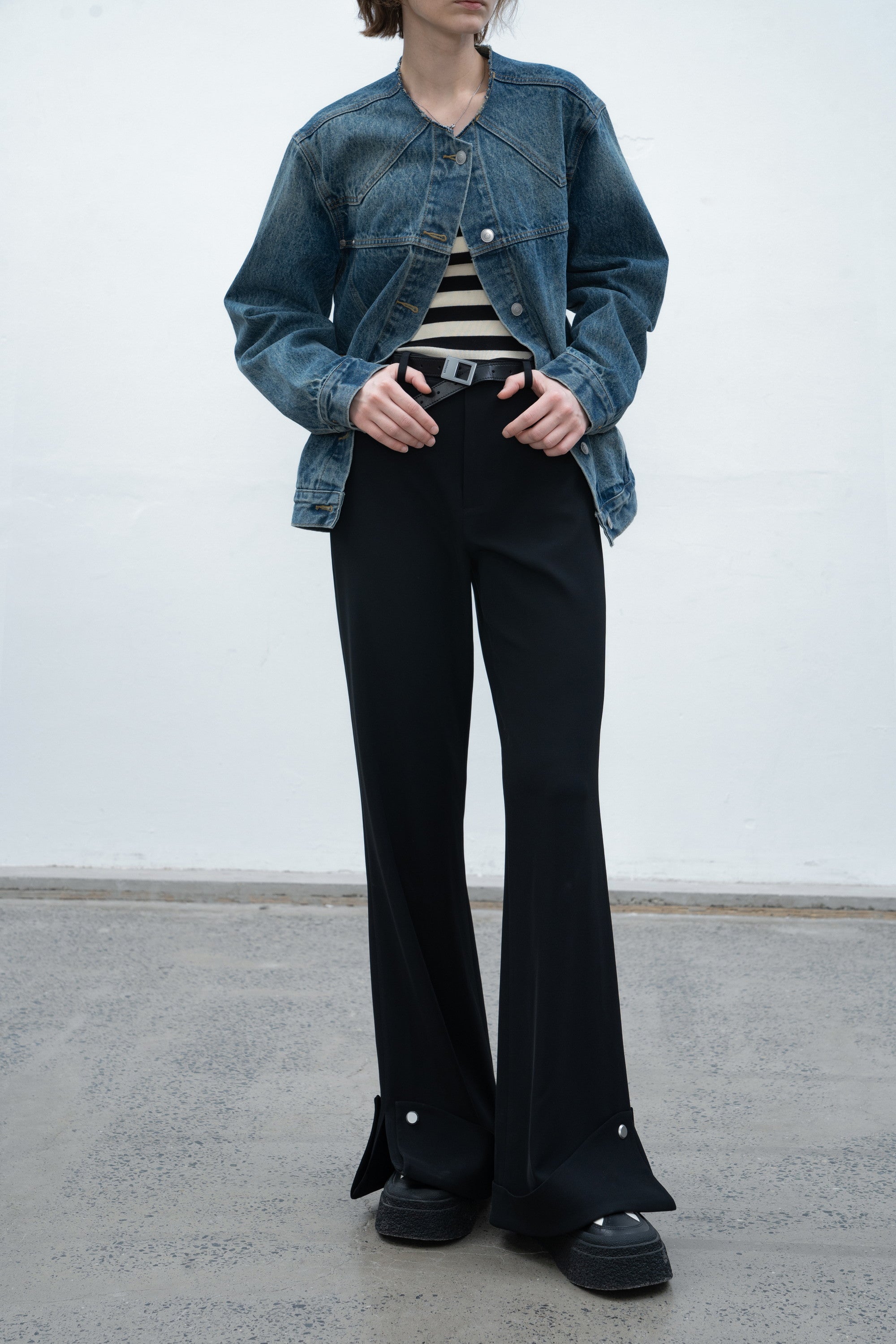 UNISEX ROLL PATCH FLARE PANTS